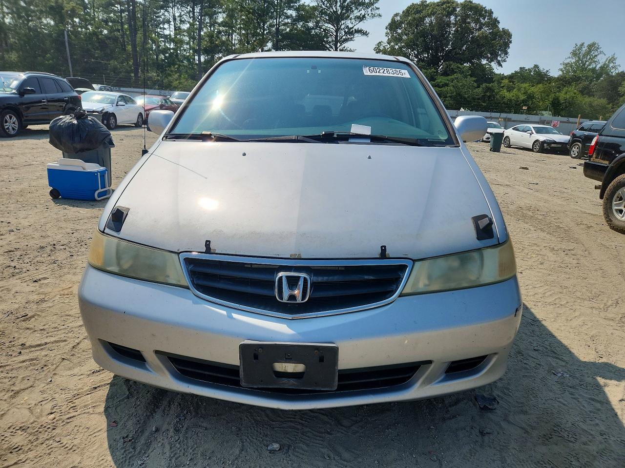 2003 Honda Odessey Серый vin: 5FNRL18903B023680