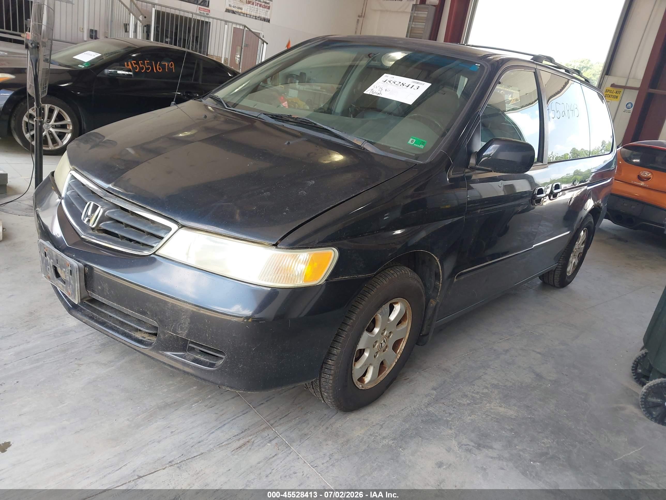 2004 Honda Odyssey Ex-l Black vin: 5FNRL18904B004998