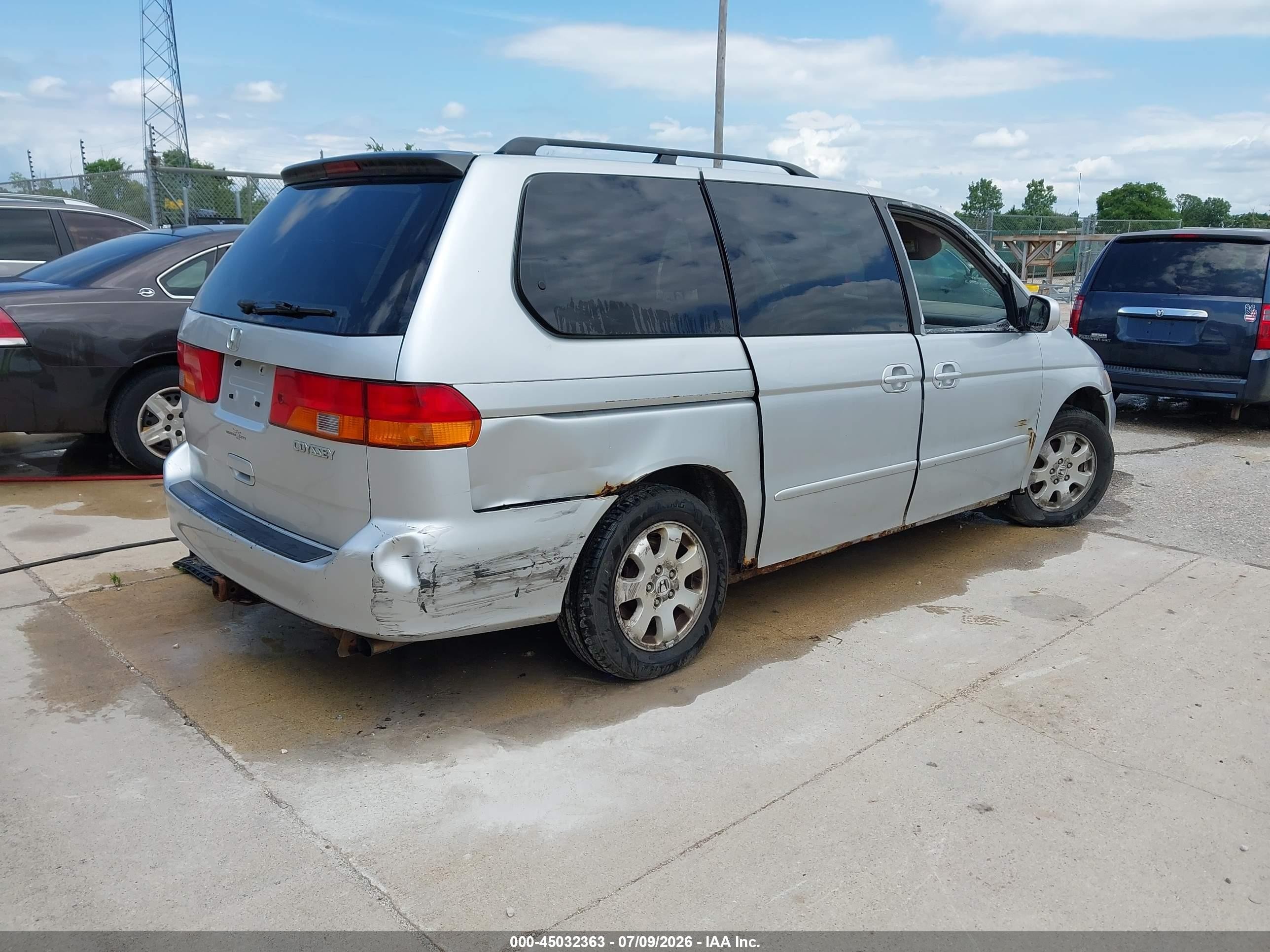 2004 Honda Odyssey Ex-l Silver vin: 5FNRL18904B123196