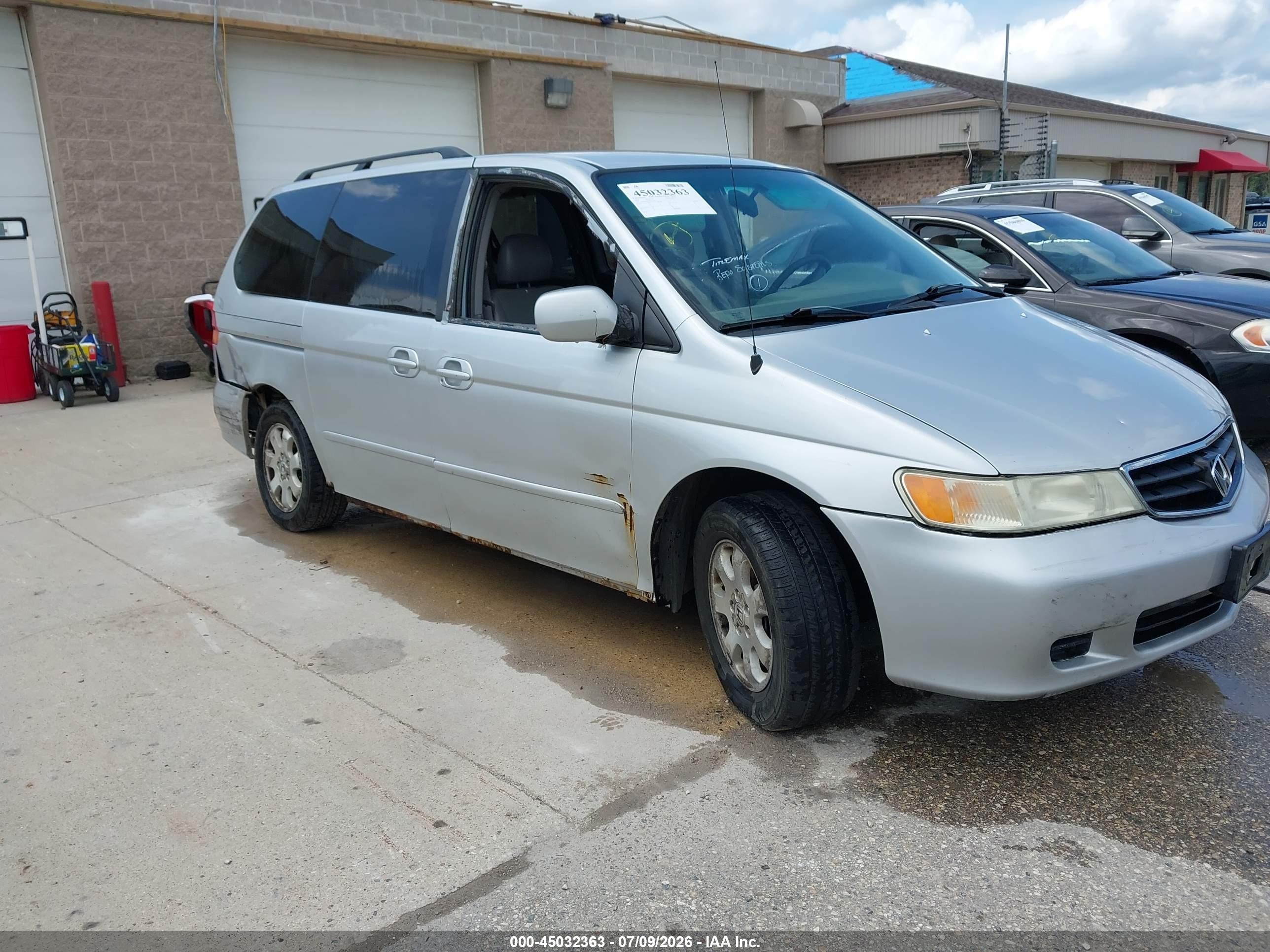 2004 Honda Odyssey Ex-l Silver vin: 5FNRL18904B123196