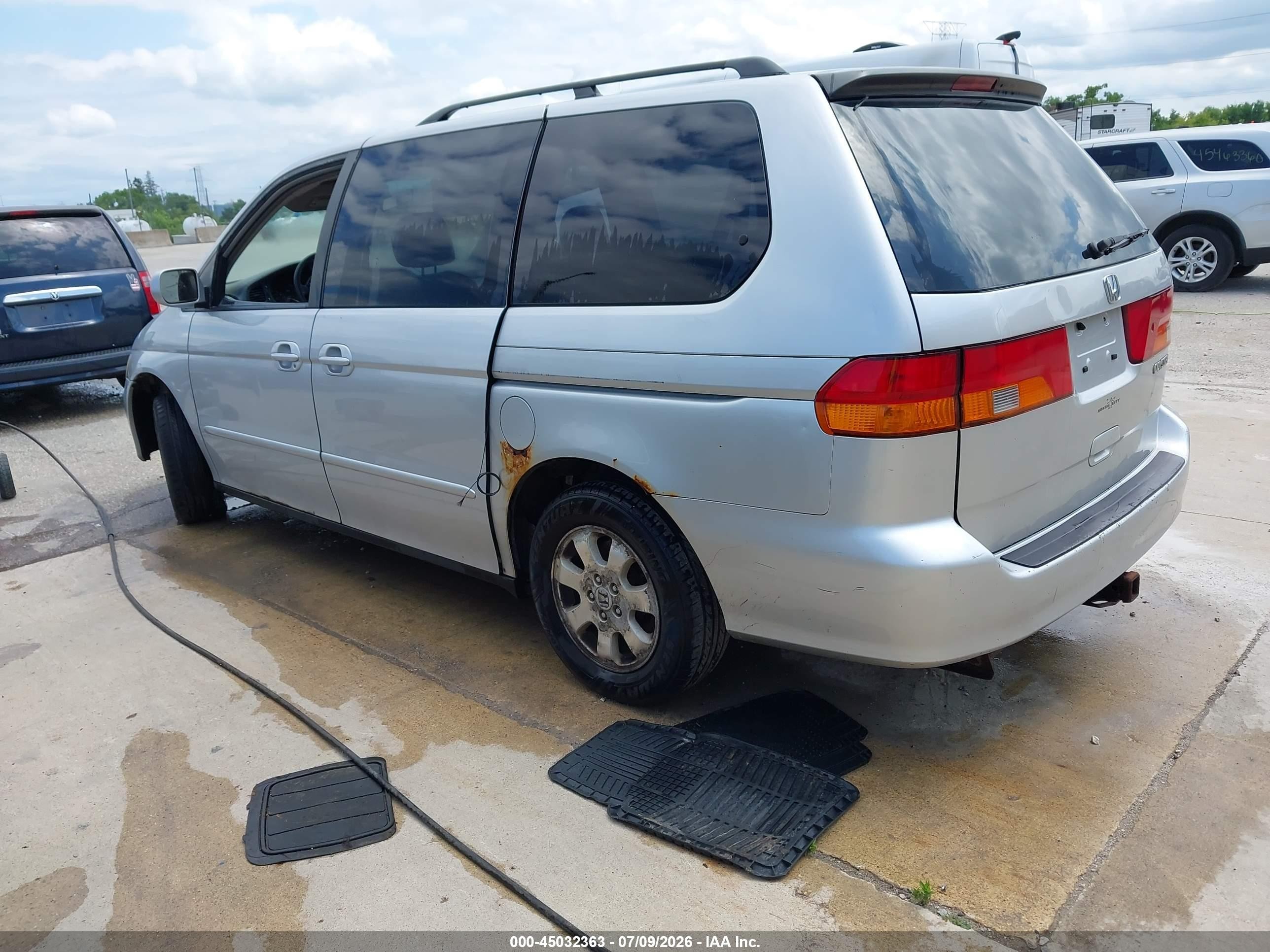 2004 Honda Odyssey Ex-l Silver vin: 5FNRL18904B123196