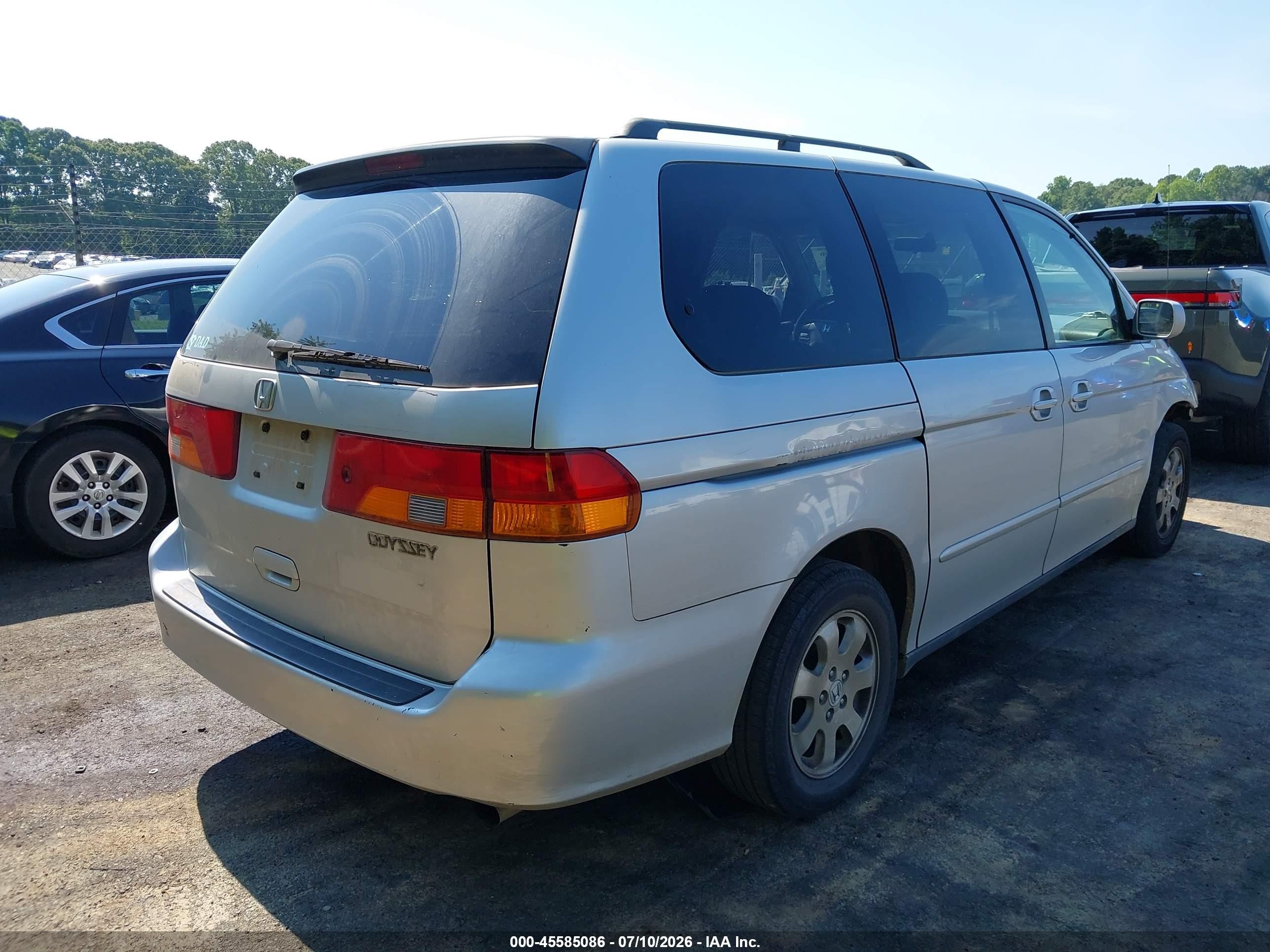 2003 Honda Odyssey Ex-l Gray vin: 5FNRL18913B026233