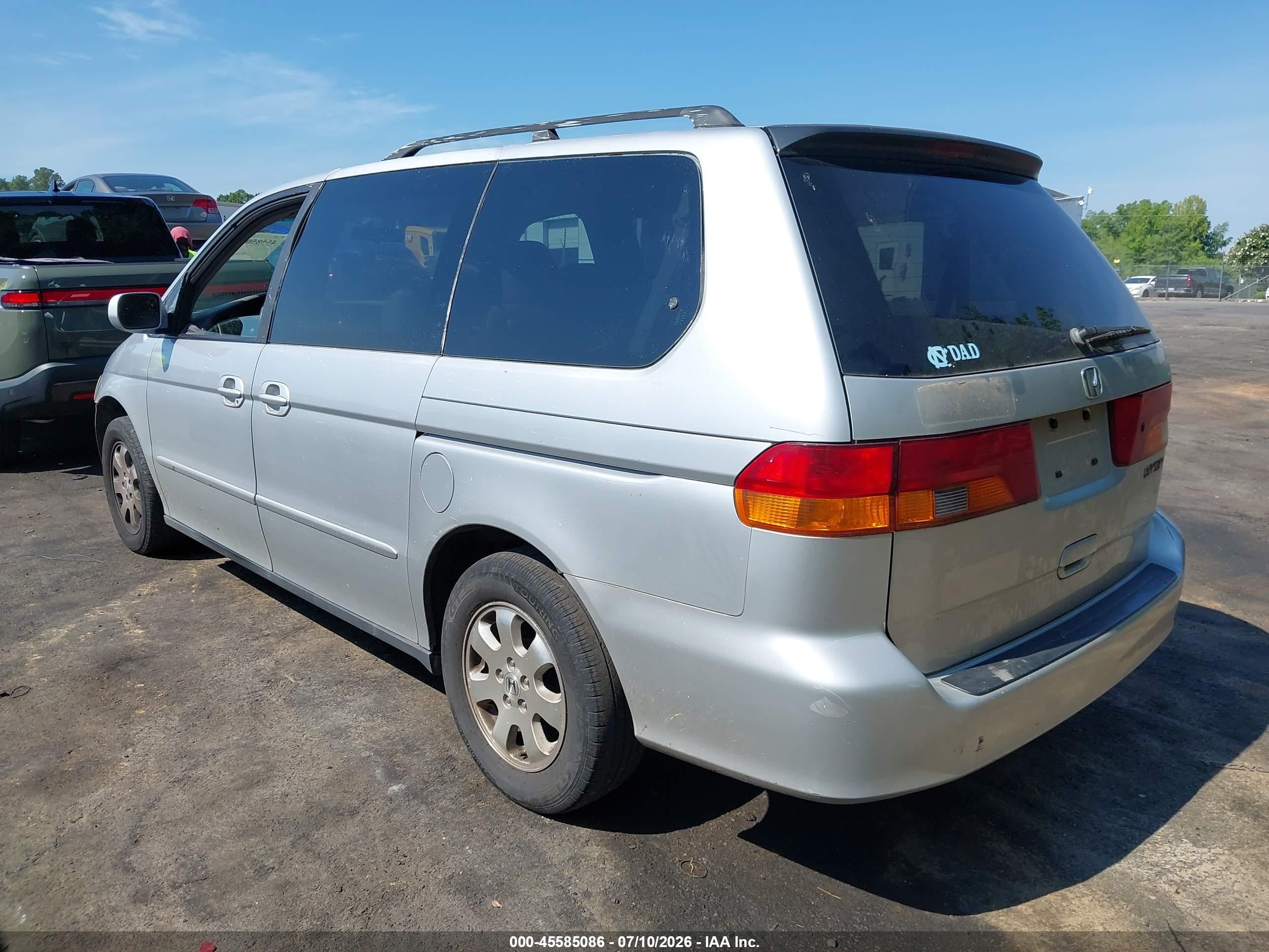 2003 Honda Odyssey Ex-l Gray vin: 5FNRL18913B026233