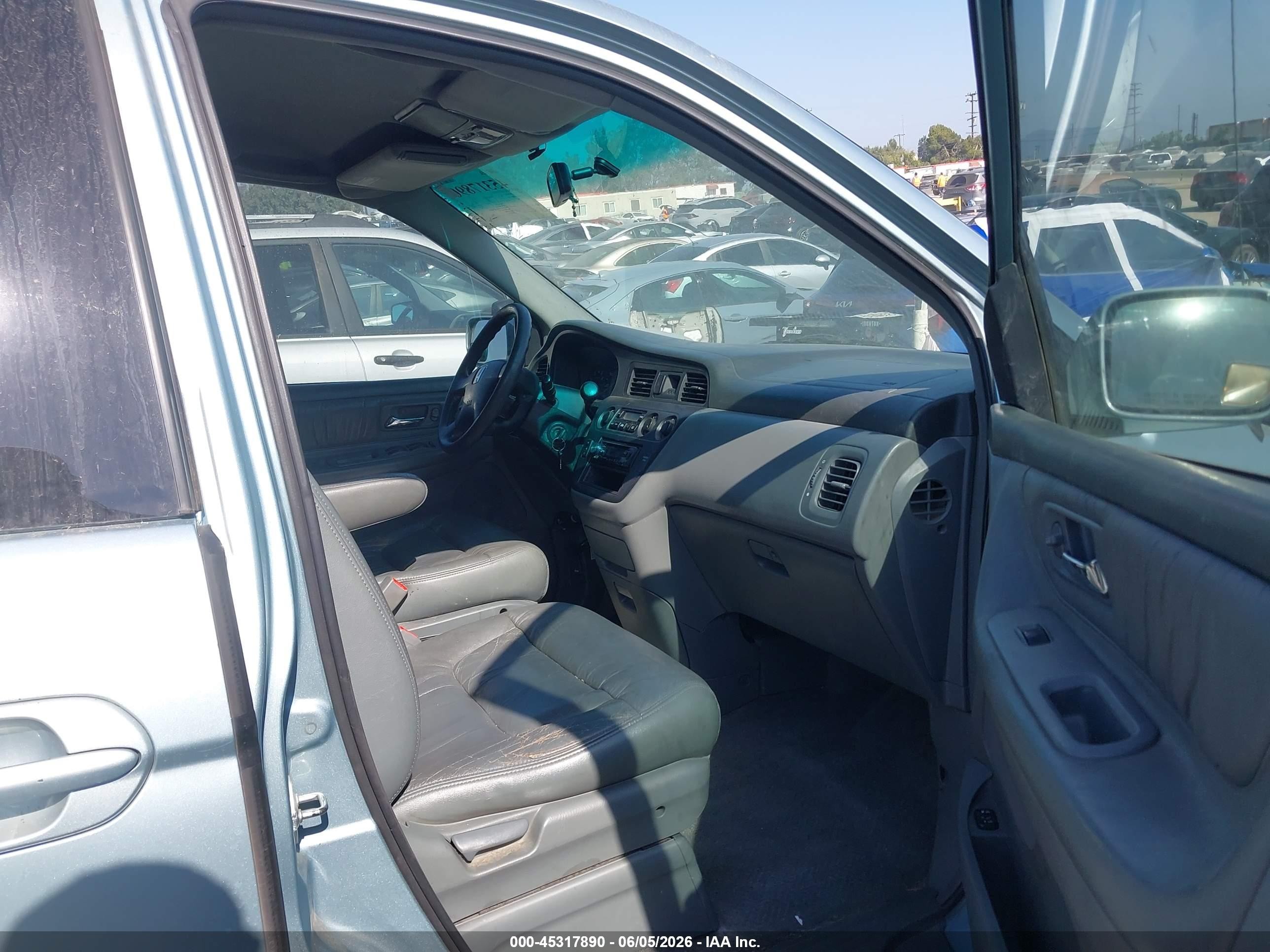 2004 Honda Odyssey Ex-l Light Blue vin: 5FNRL18914B031000