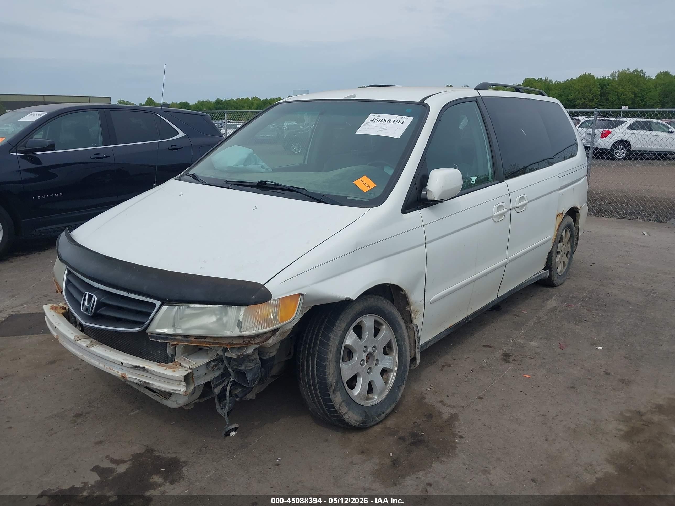 2004 Honda Odyssey Ex-l White vin: 5FNRL18914B034589