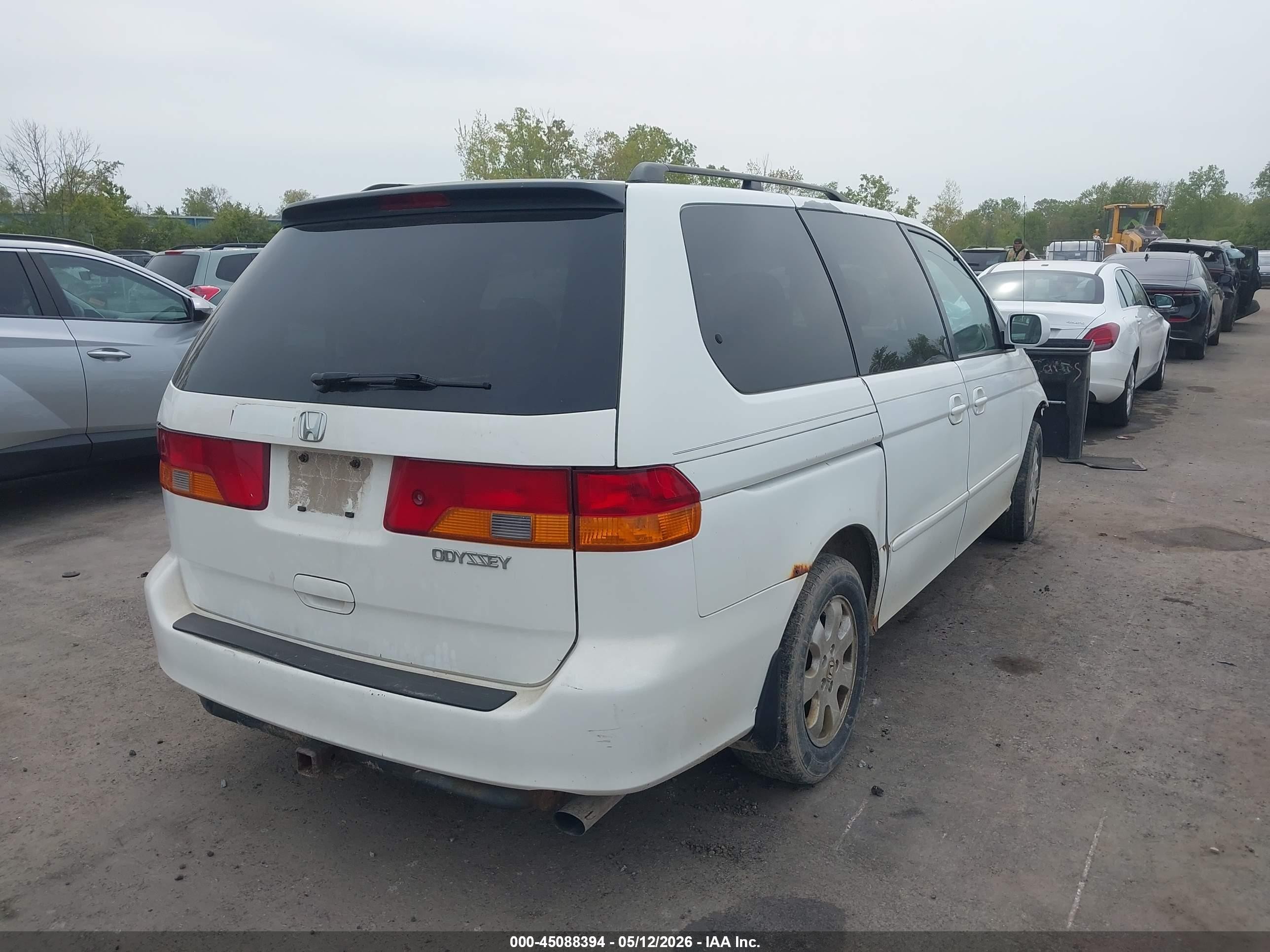 2004 Honda Odyssey Ex-l White vin: 5FNRL18914B034589