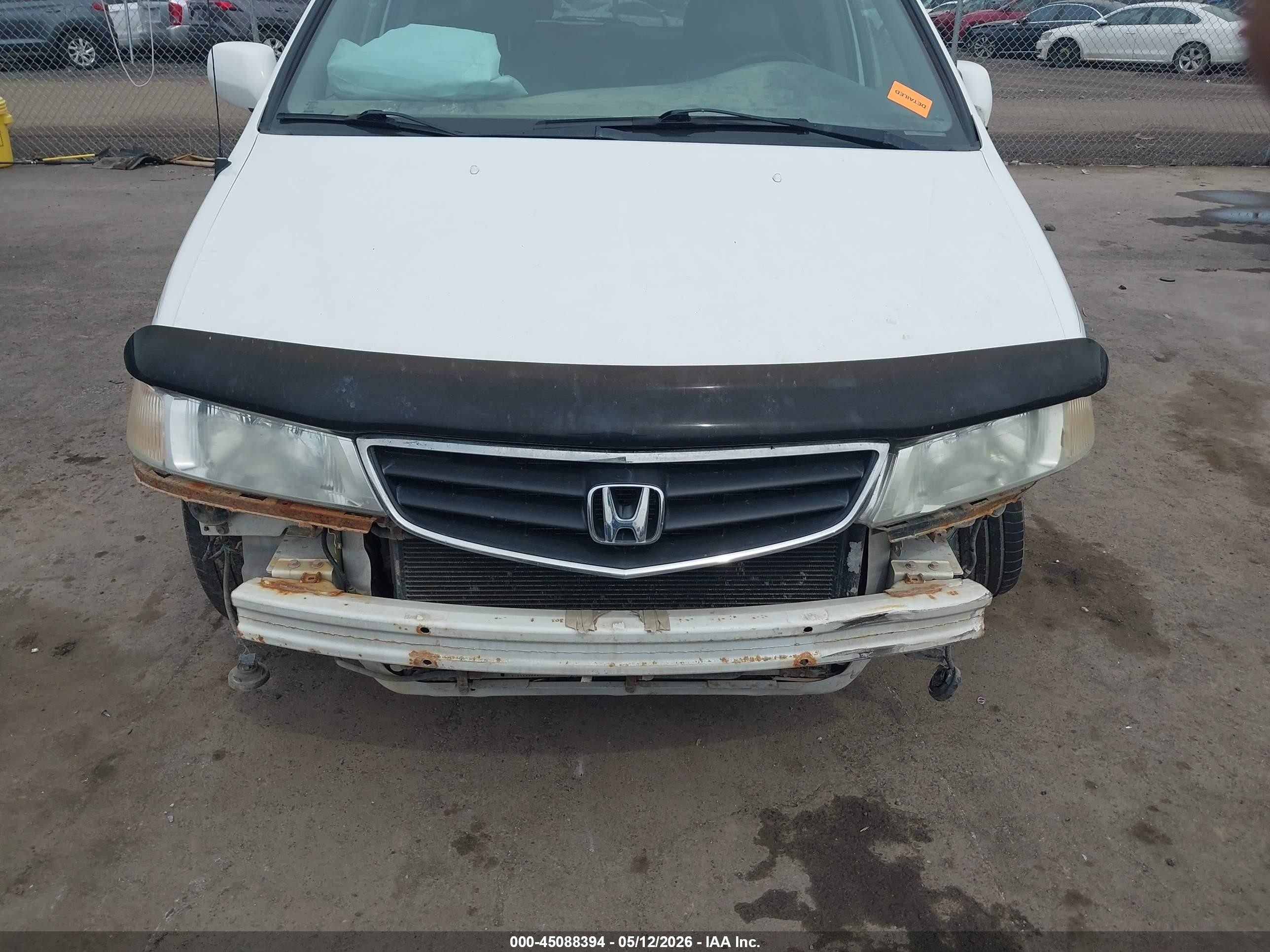 2004 Honda Odyssey Ex-l White vin: 5FNRL18914B034589