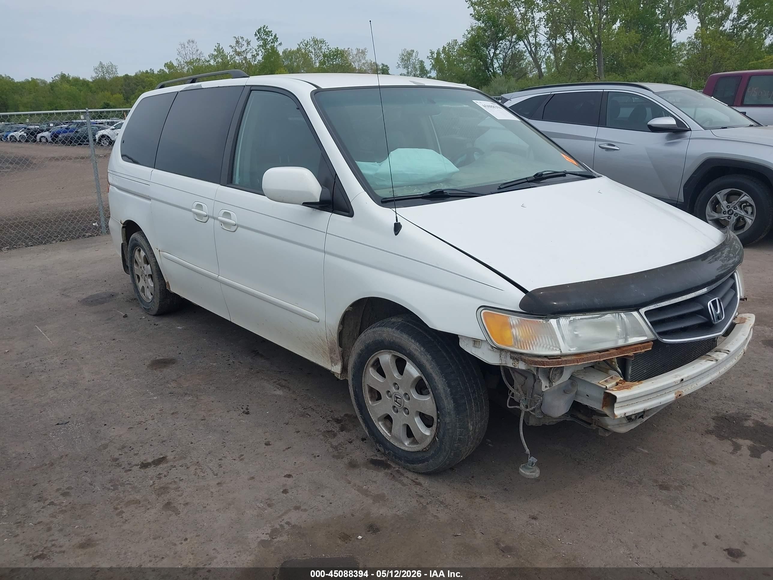 2004 Honda Odyssey Ex-l White vin: 5FNRL18914B034589