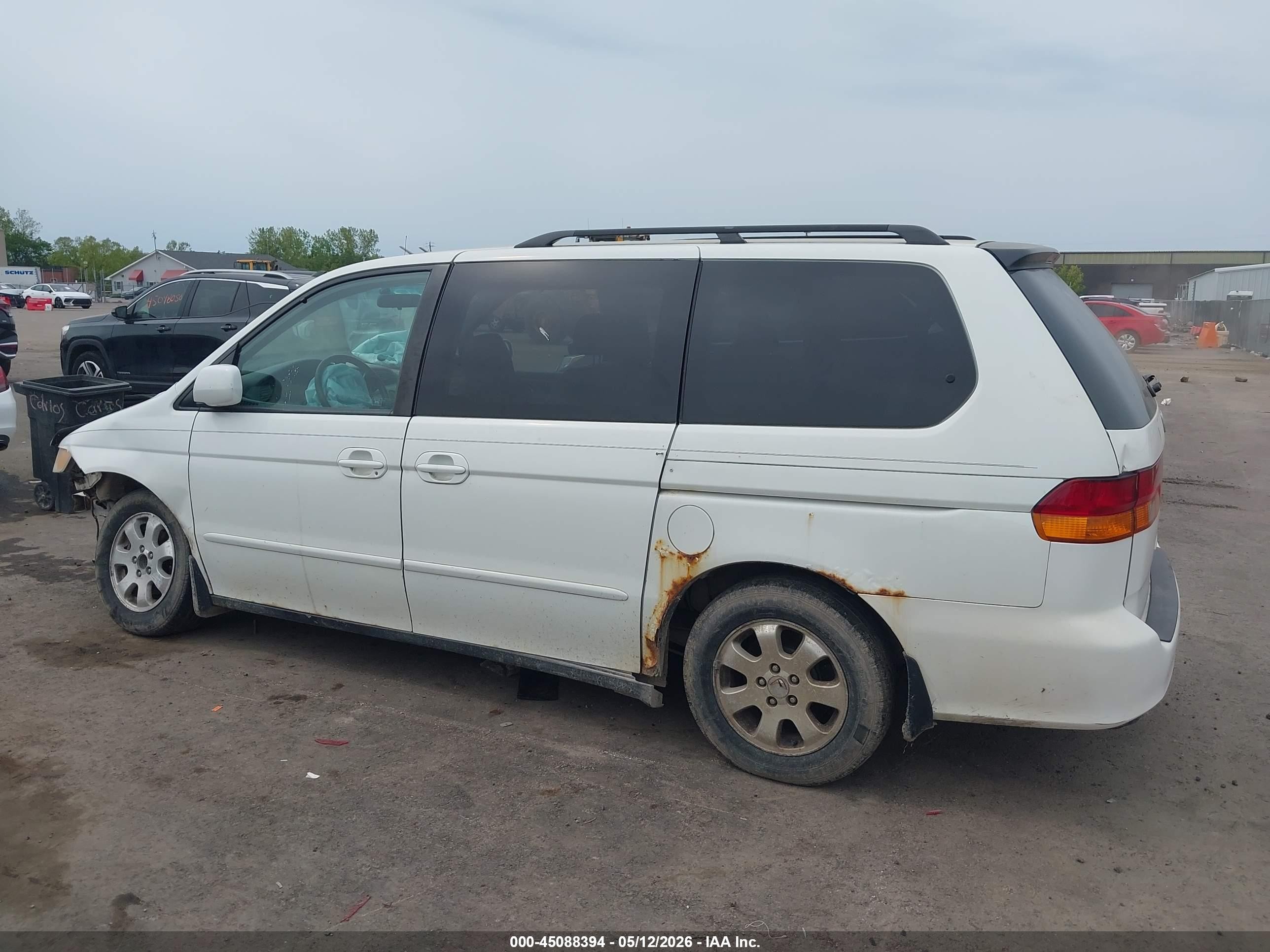 2004 Honda Odyssey Ex-l White vin: 5FNRL18914B034589