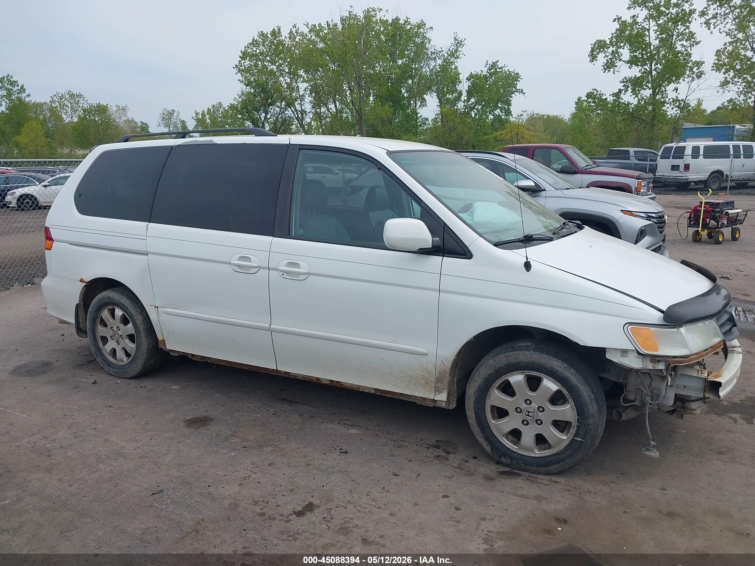 2004 Honda Odyssey Ex-l White vin: 5FNRL18914B034589