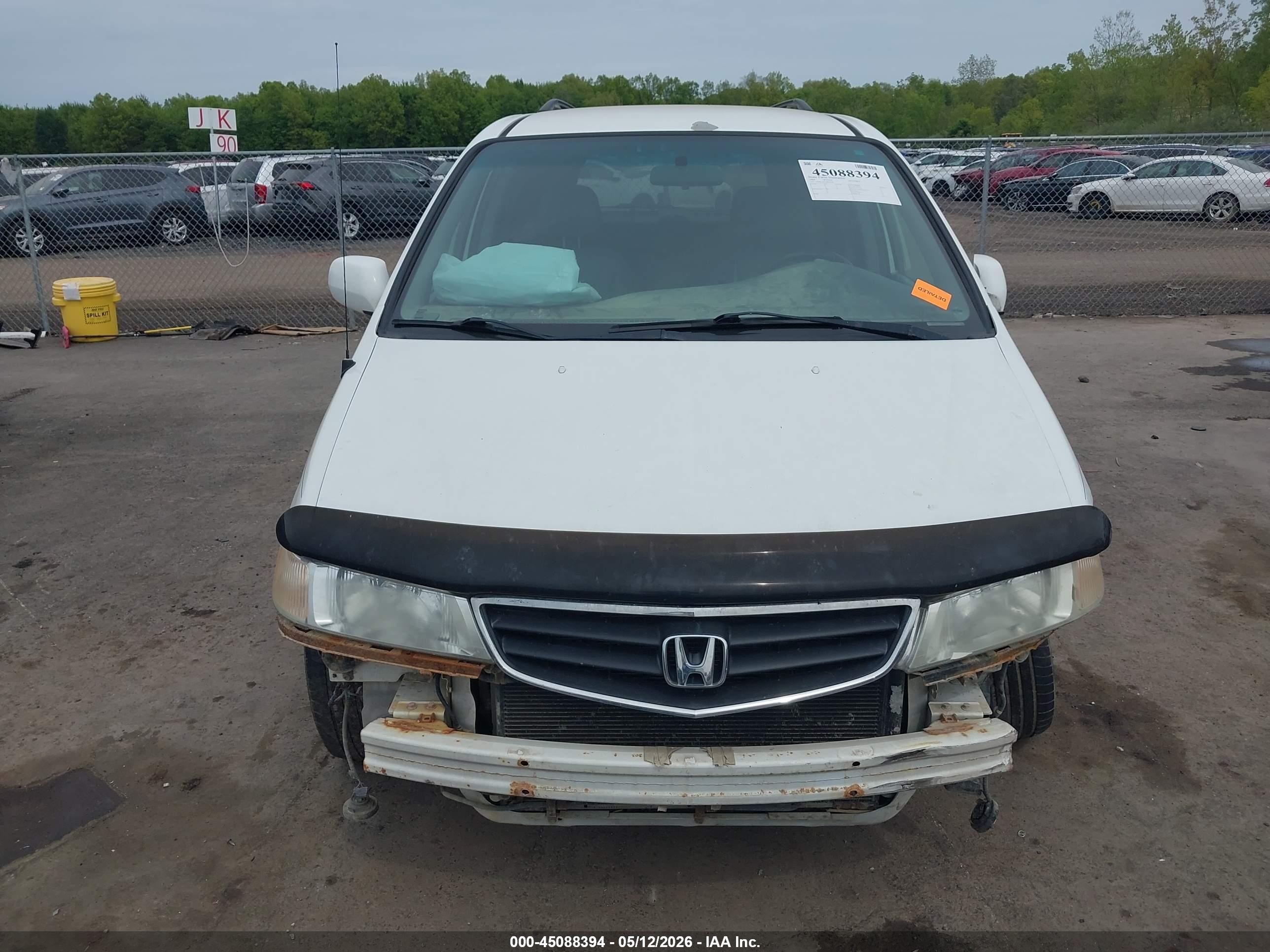 2004 Honda Odyssey Ex-l White vin: 5FNRL18914B034589