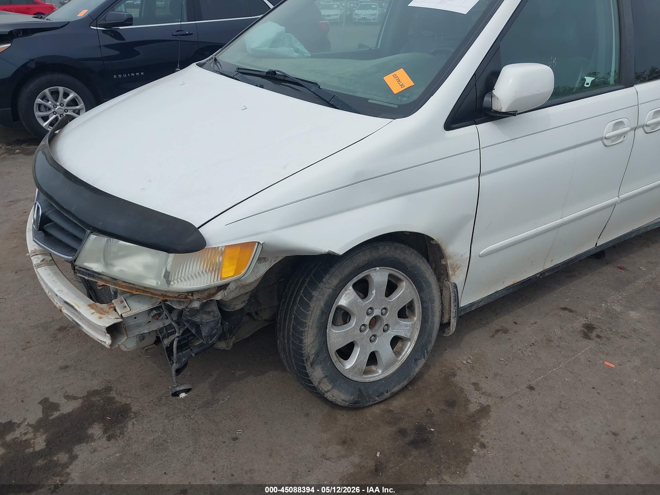 2004 Honda Odyssey Ex-l White vin: 5FNRL18914B034589