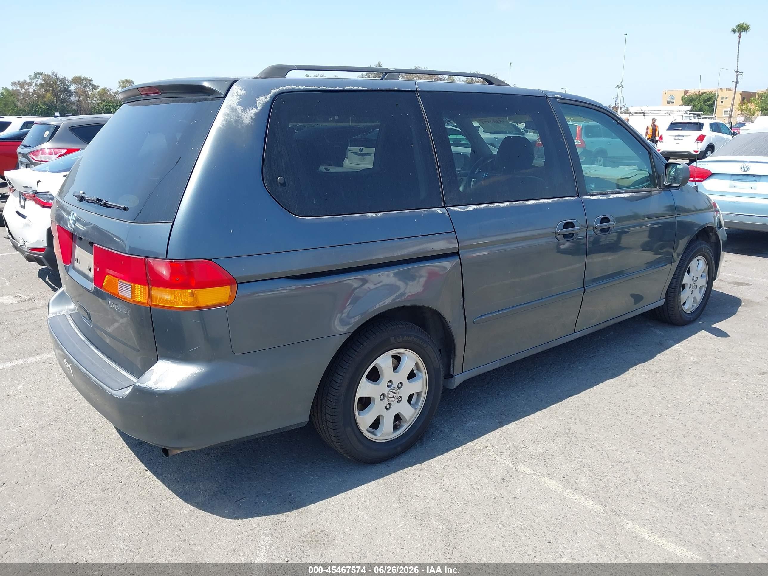 2003 Honda Odyssey Ex-l Gray vin: 5FNRL18923B059872