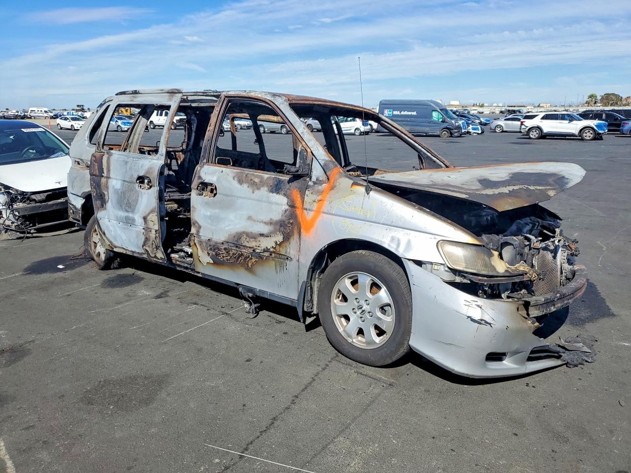 2003 Honda Odyssey Exl Burn vin: 5FNRL18923B129578