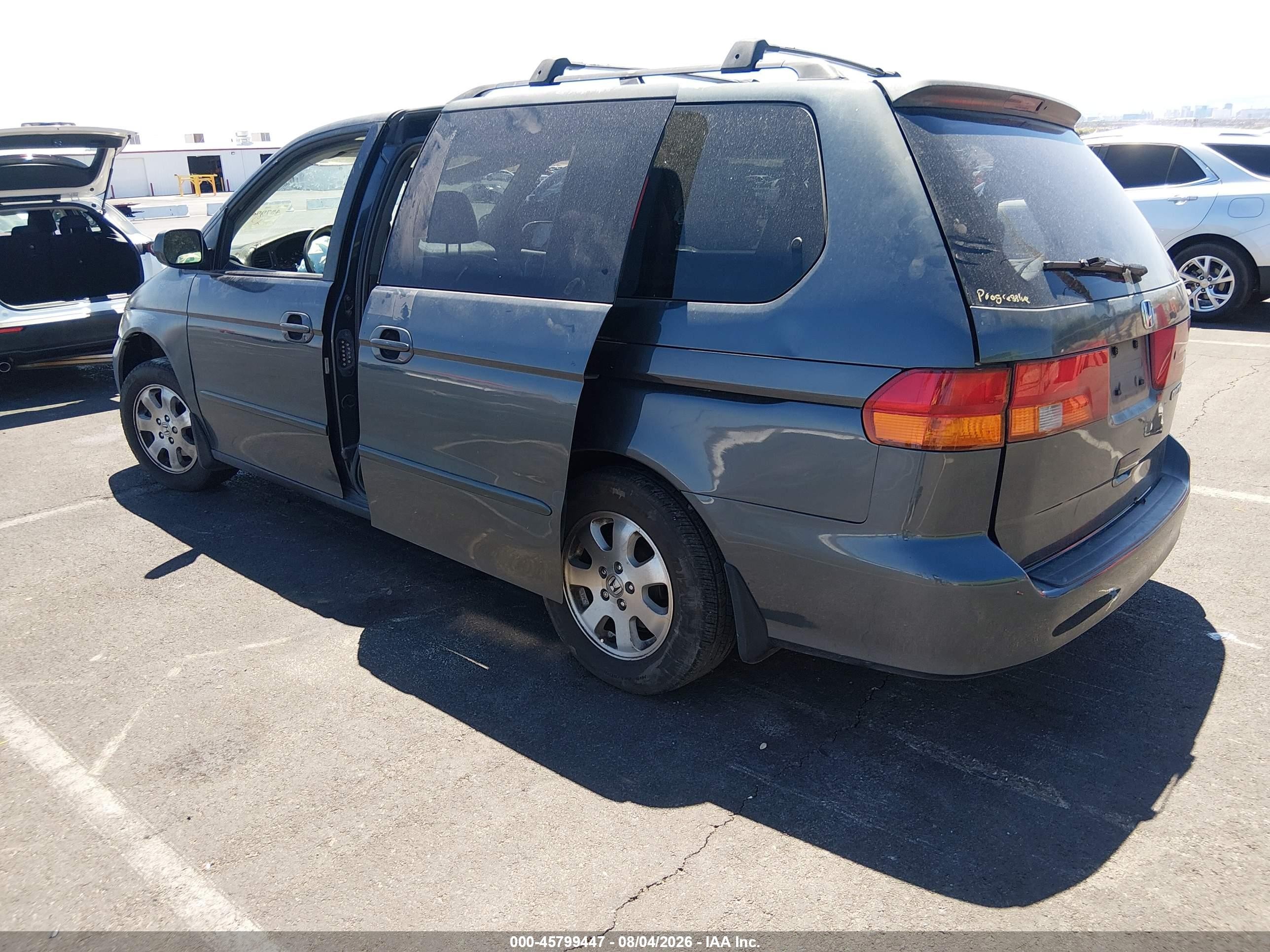 2003 Honda Odyssey Ex-l Gray vin: 5FNRL18923B155551