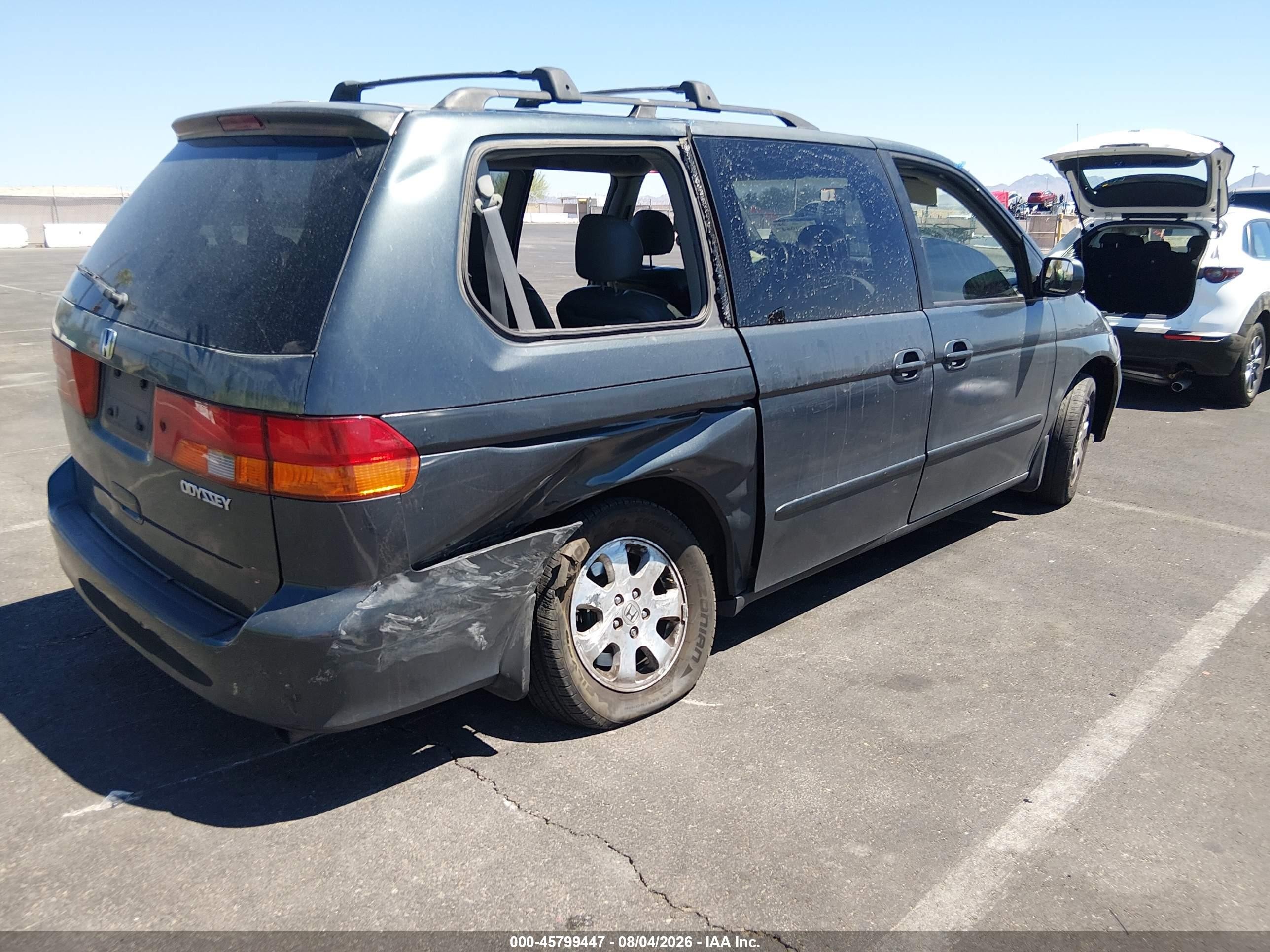 2003 Honda Odyssey Ex-l Gray vin: 5FNRL18923B155551