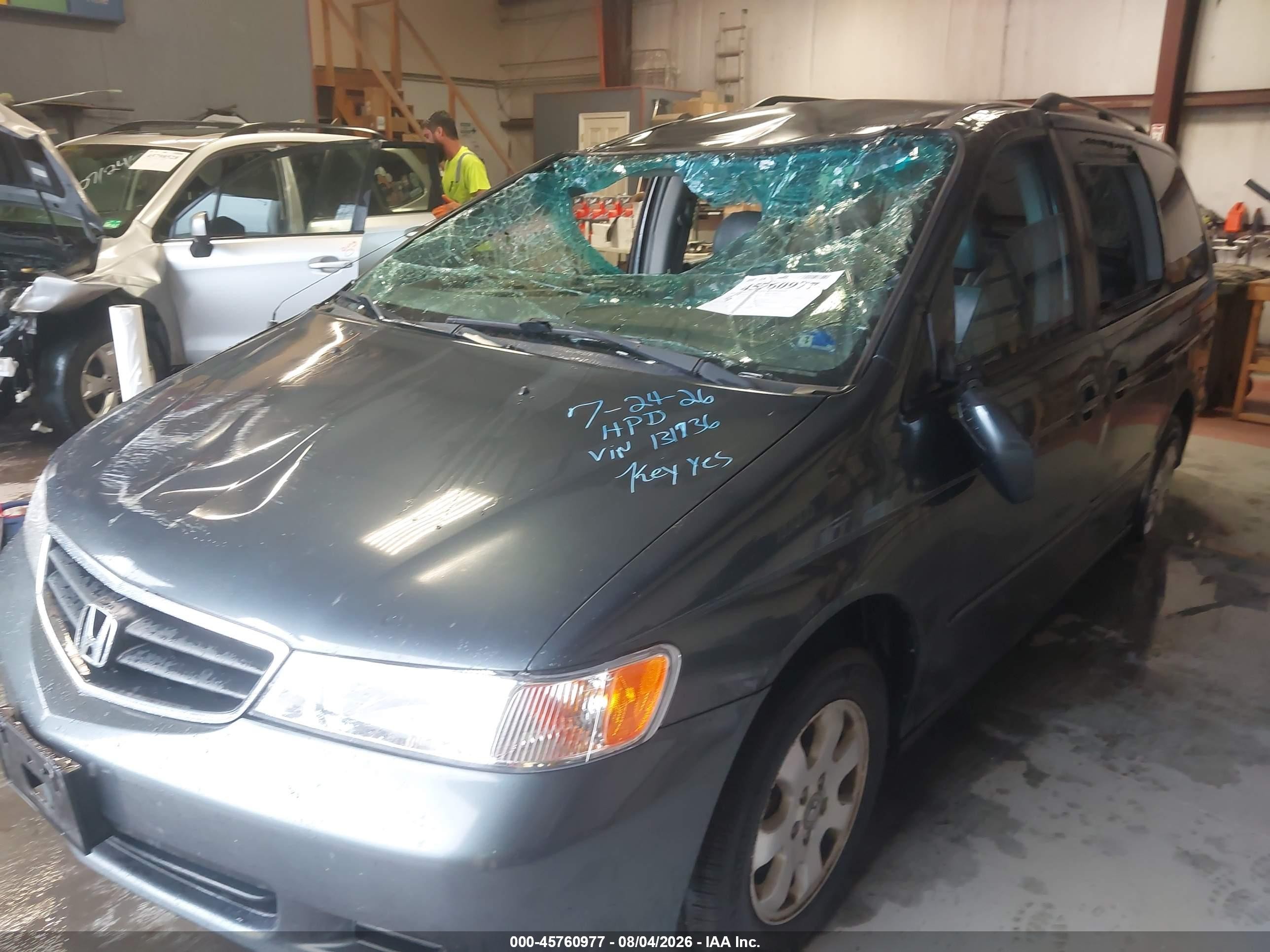 2004 Honda Odyssey Ex-l Gray vin: 5FNRL18924B131736