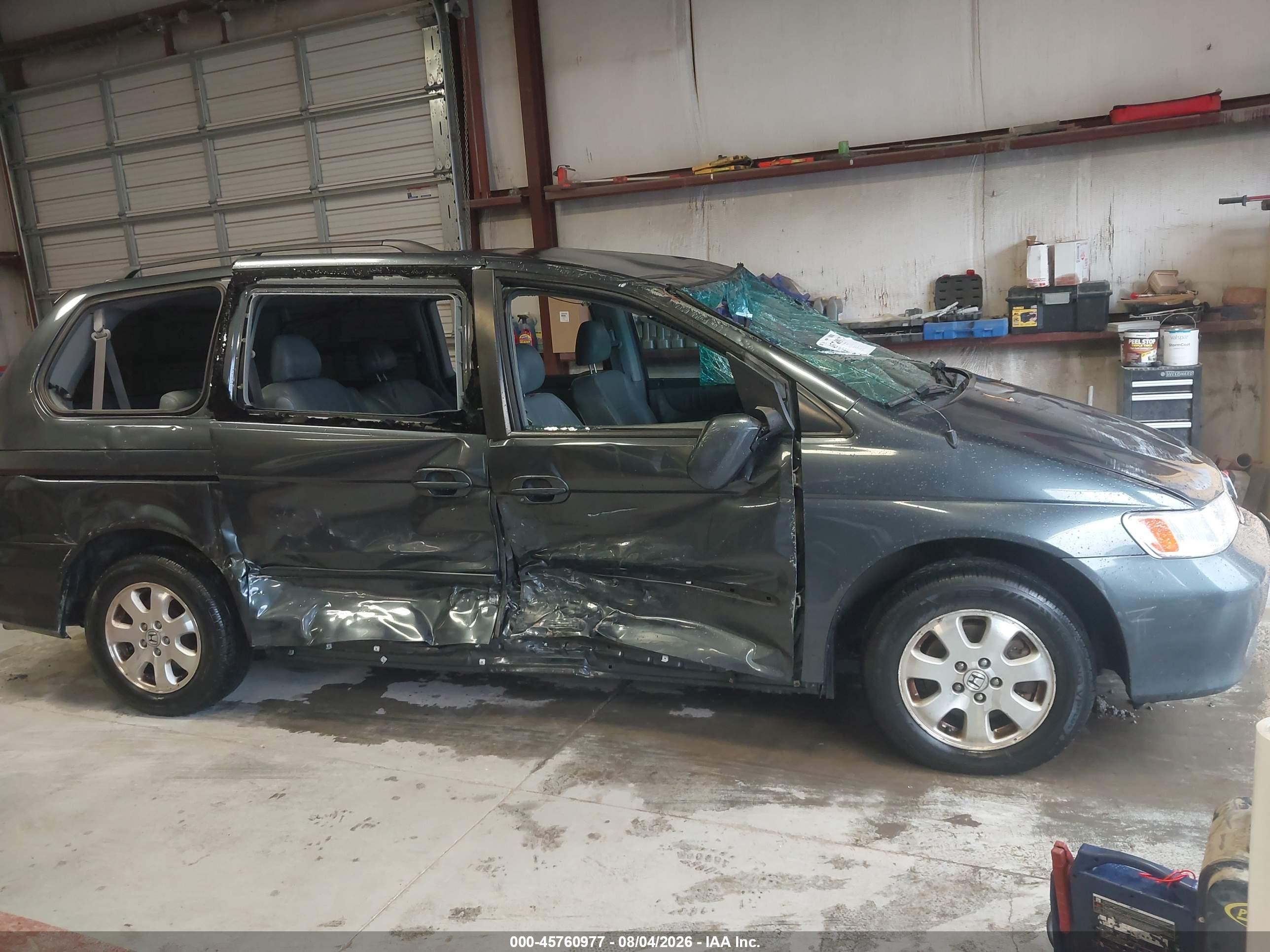 2004 Honda Odyssey Ex-l Gray vin: 5FNRL18924B131736