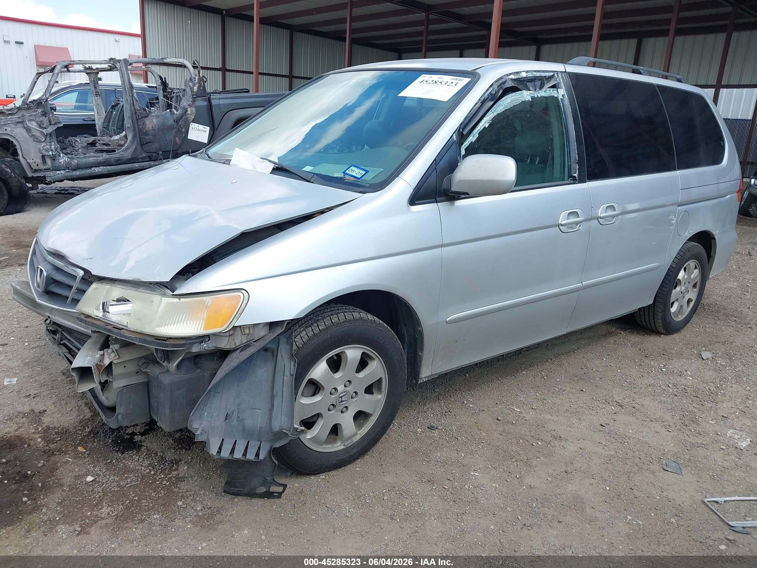 2003 Honda Odyssey Ex-l Silver vin: 5FNRL18933B144574