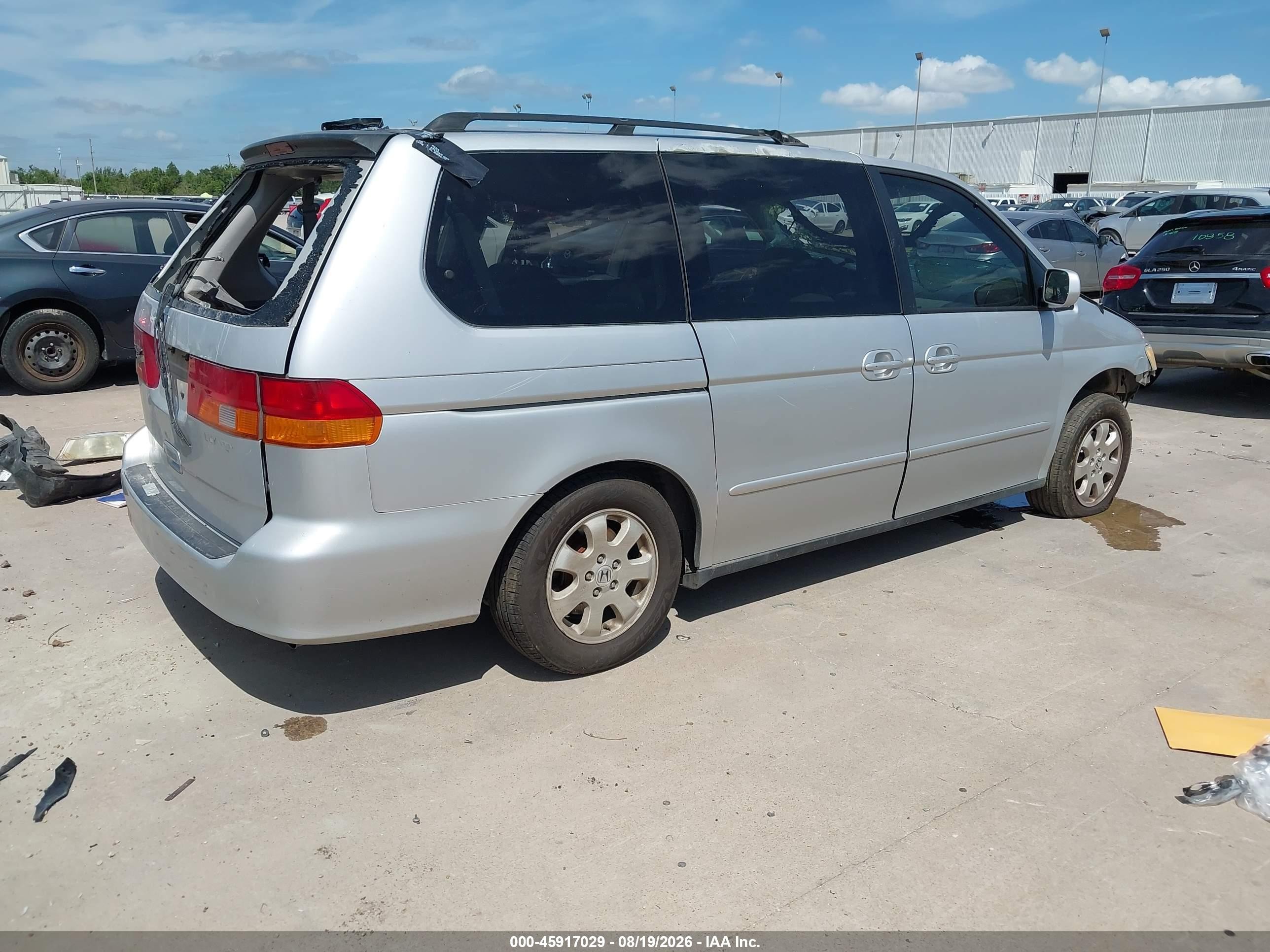 2002 Honda Odyssey Ex-l Silver vin: 5FNRL18942B037466