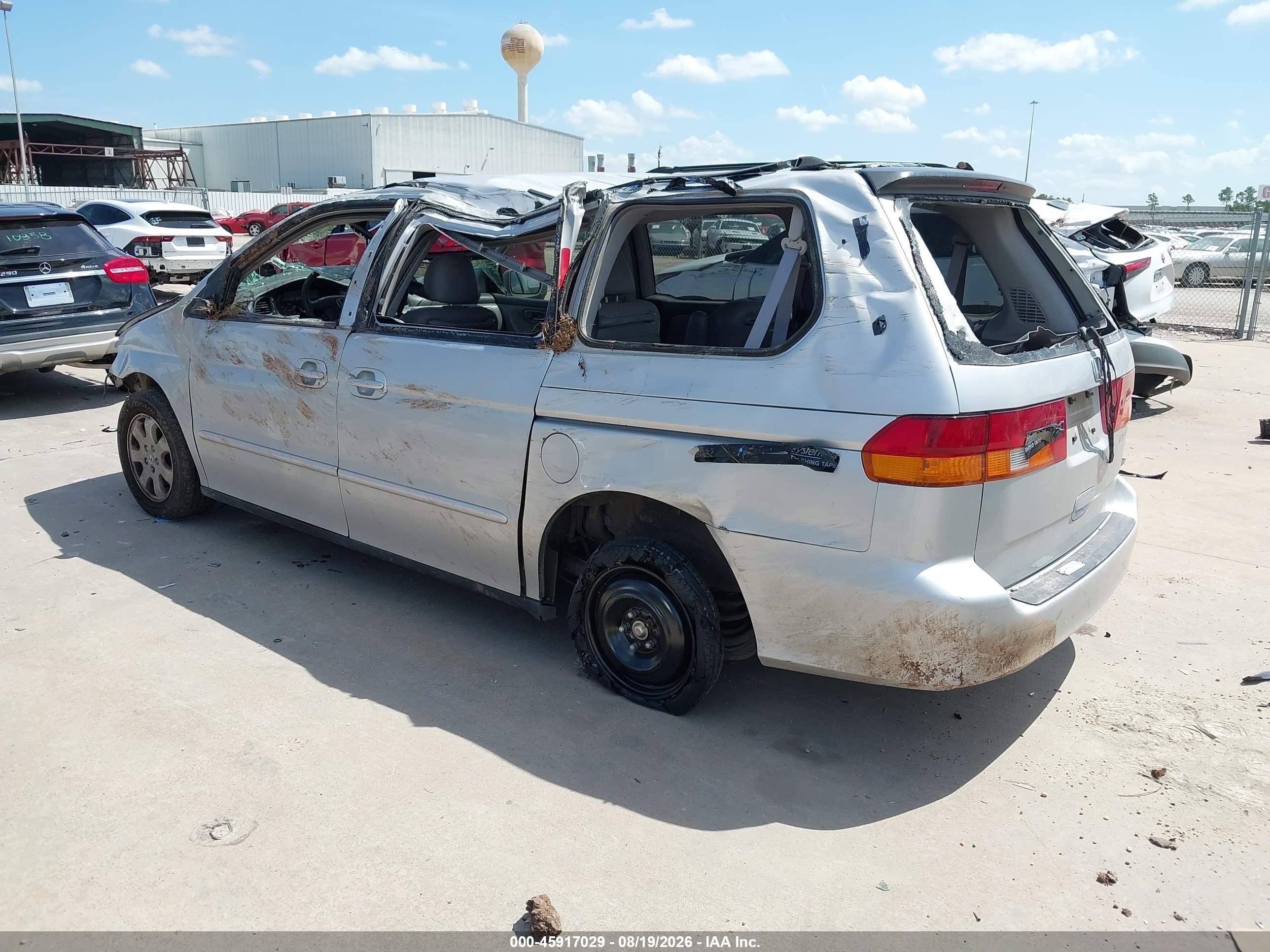 2002 Honda Odyssey Ex-l Silver vin: 5FNRL18942B037466