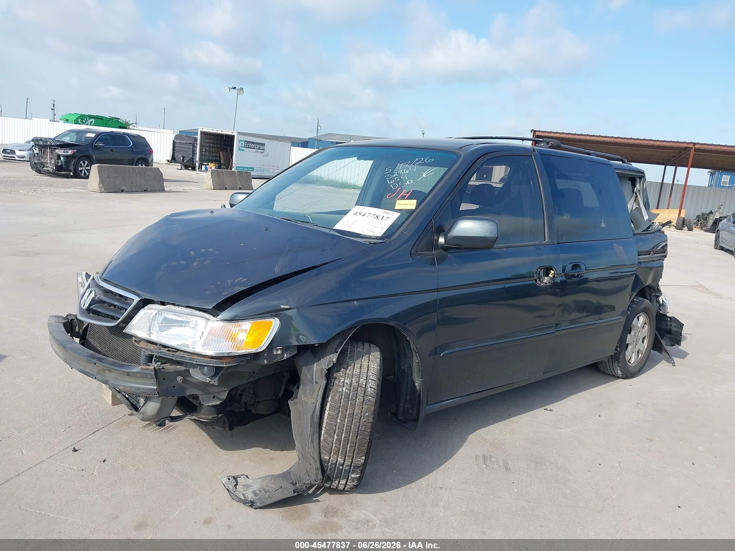 2003 Honda Odyssey Ex-l Gray vin: 5FNRL18943B018692