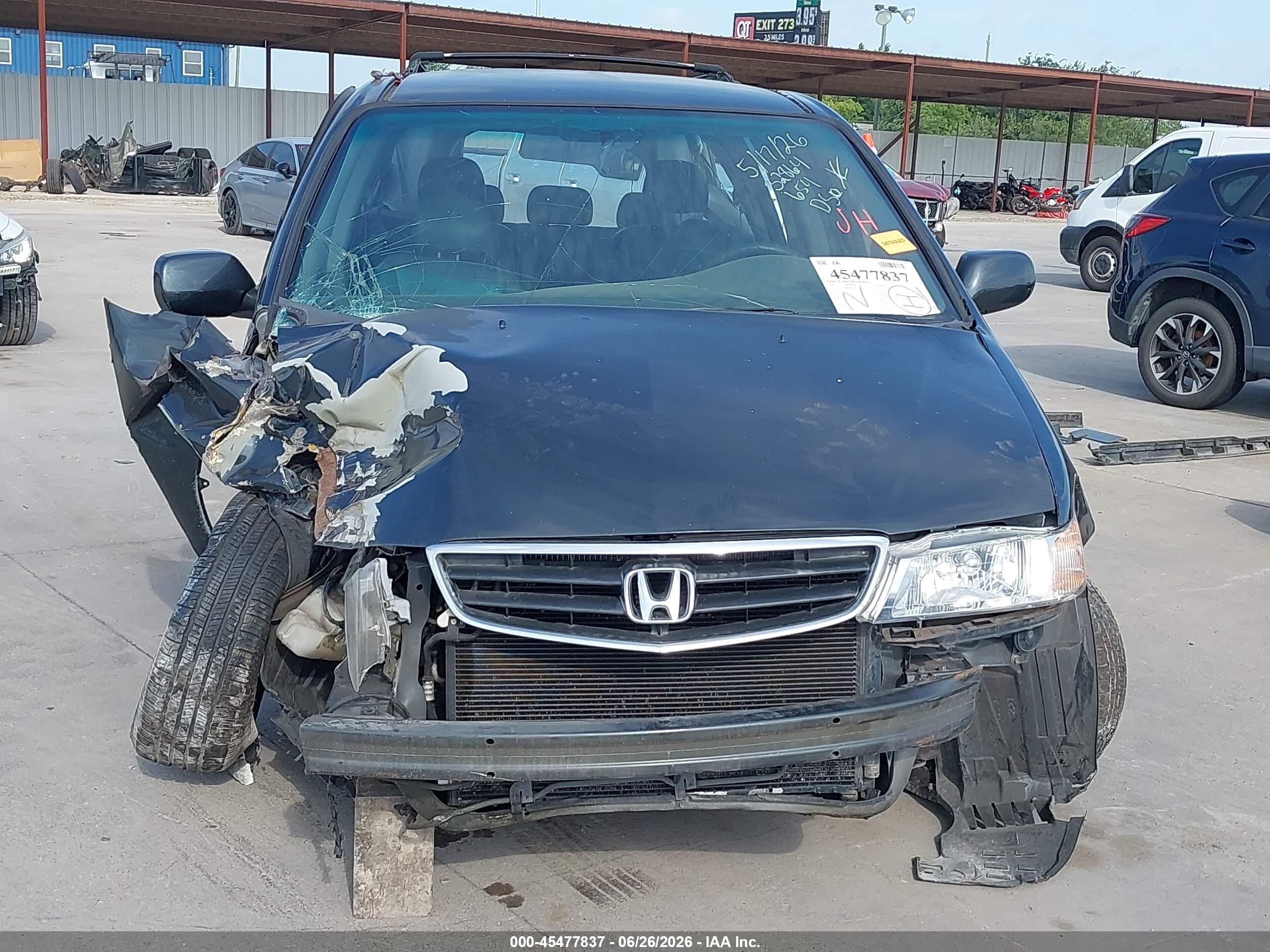 2003 Honda Odyssey Ex-l Gray vin: 5FNRL18943B018692