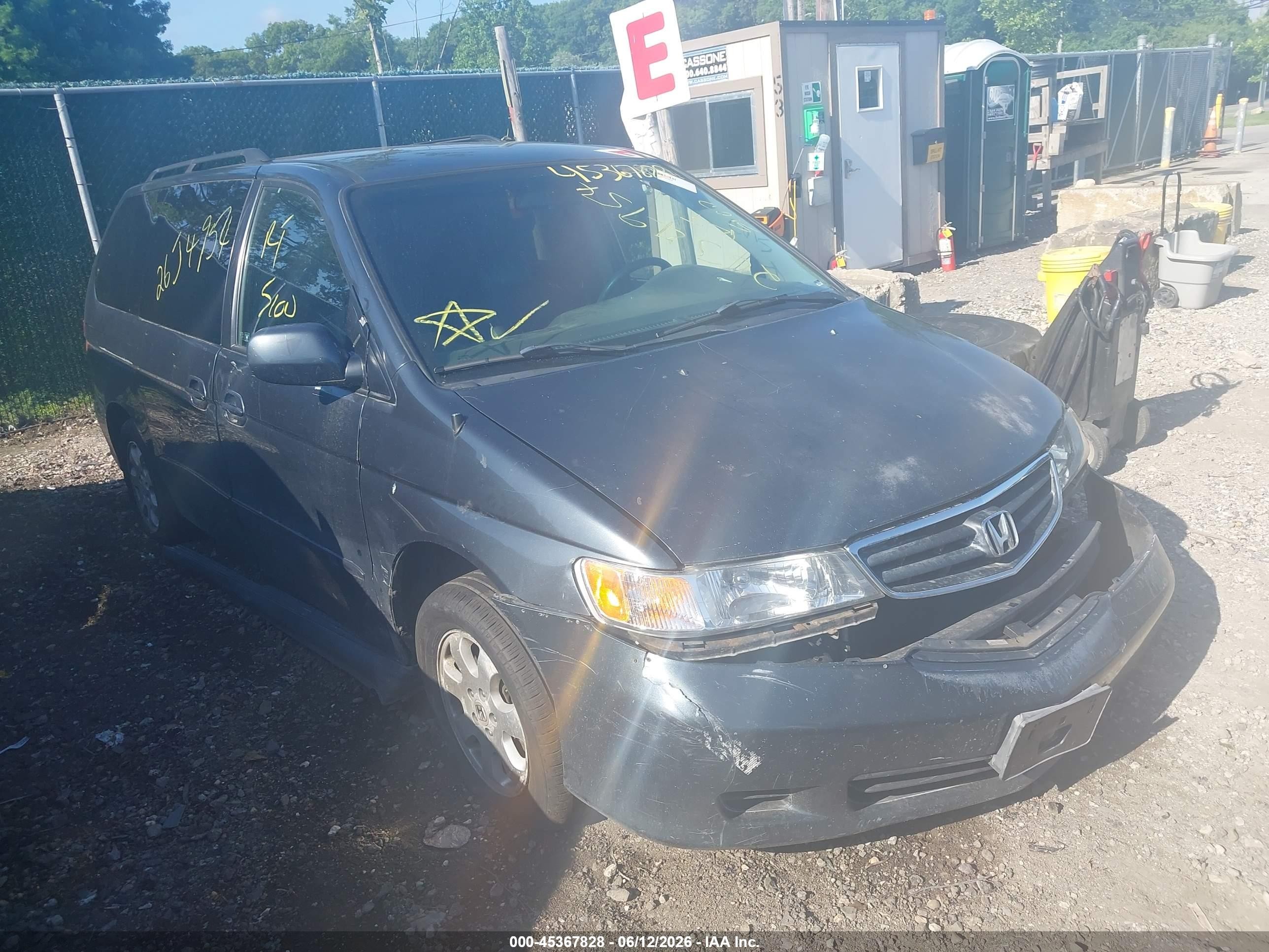 2003 Honda Odyssey Ex-l Gray vin: 5FNRL18943B019129
