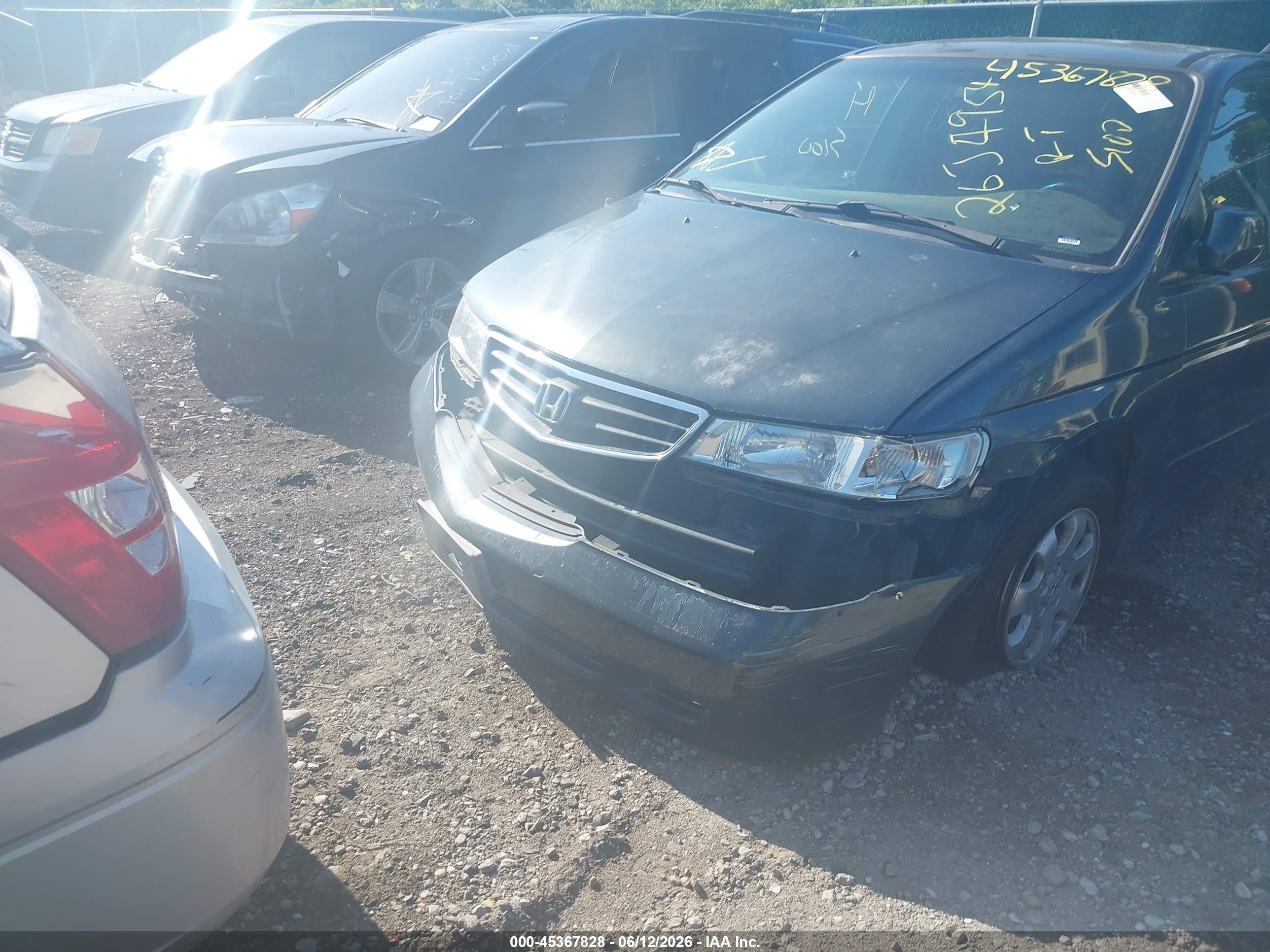 2003 Honda Odyssey Ex-l Gray vin: 5FNRL18943B019129