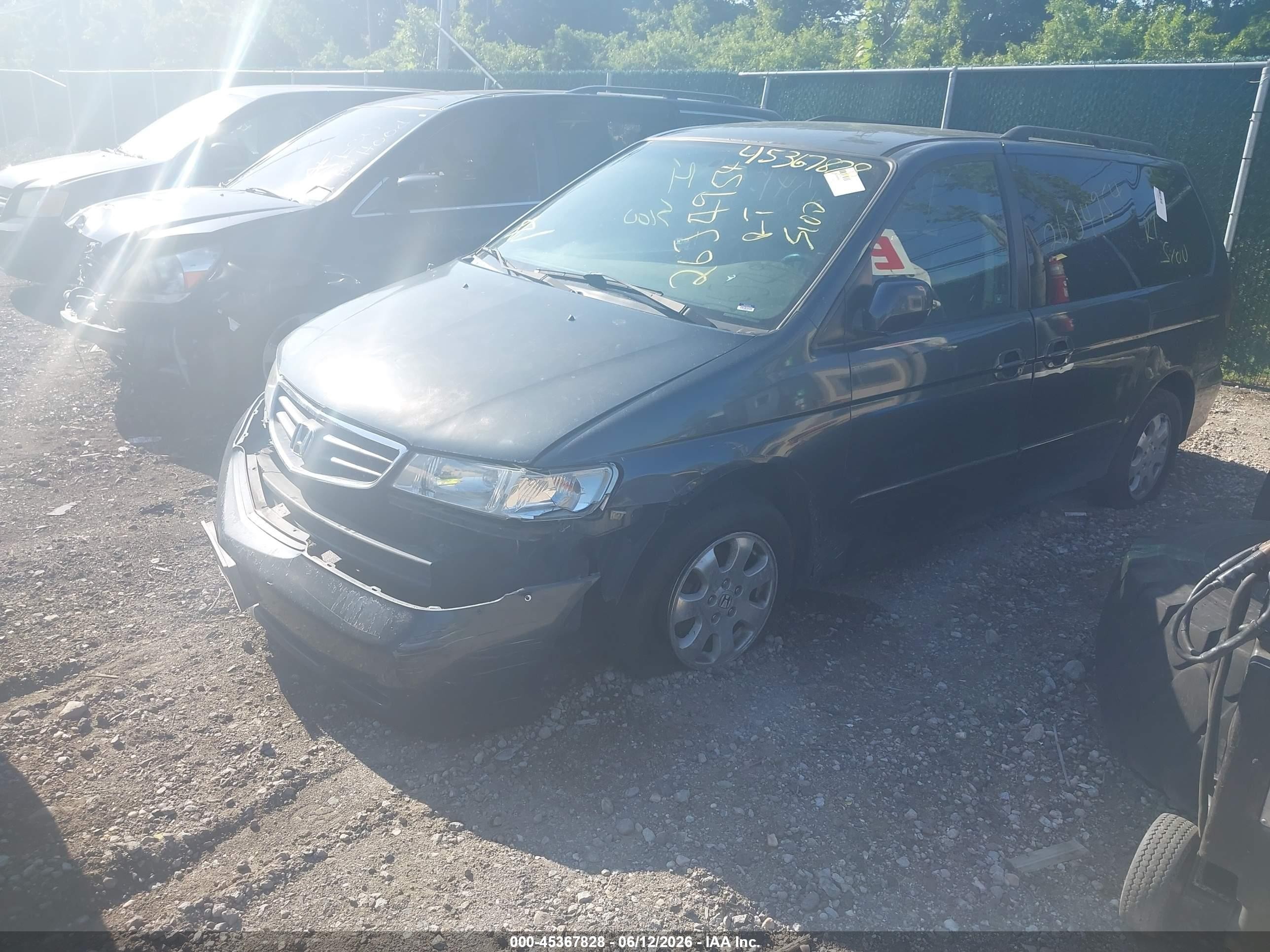 2003 Honda Odyssey Ex-l Gray vin: 5FNRL18943B019129