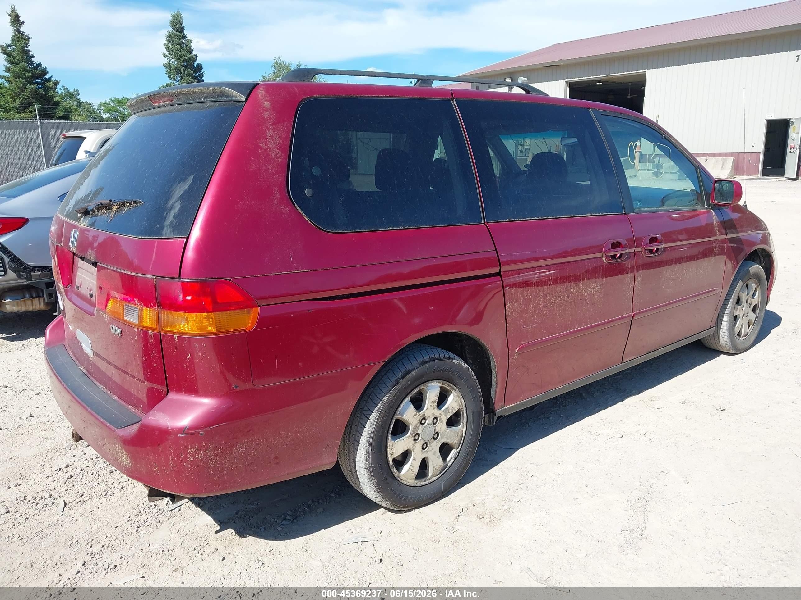 2003 Honda Odyssey Ex-l Red vin: 5FNRL18943B059968