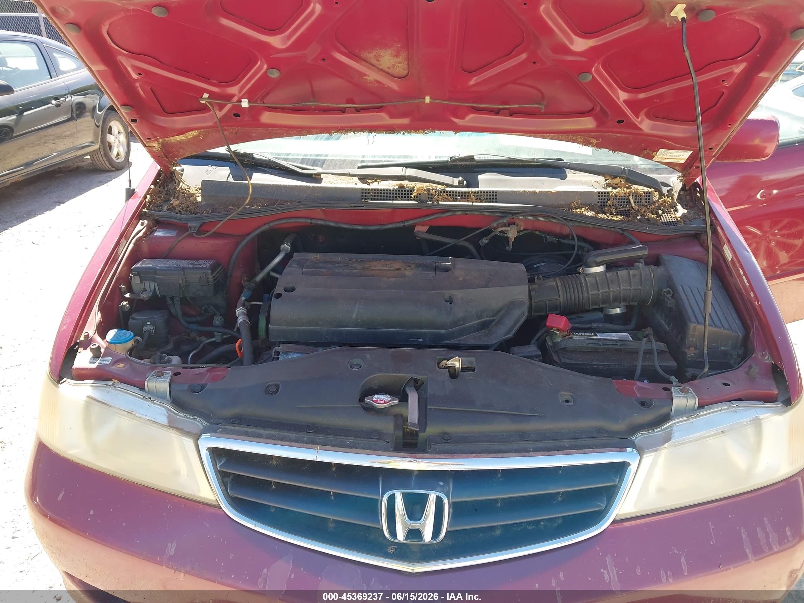 2003 Honda Odyssey Ex-l Red vin: 5FNRL18943B059968