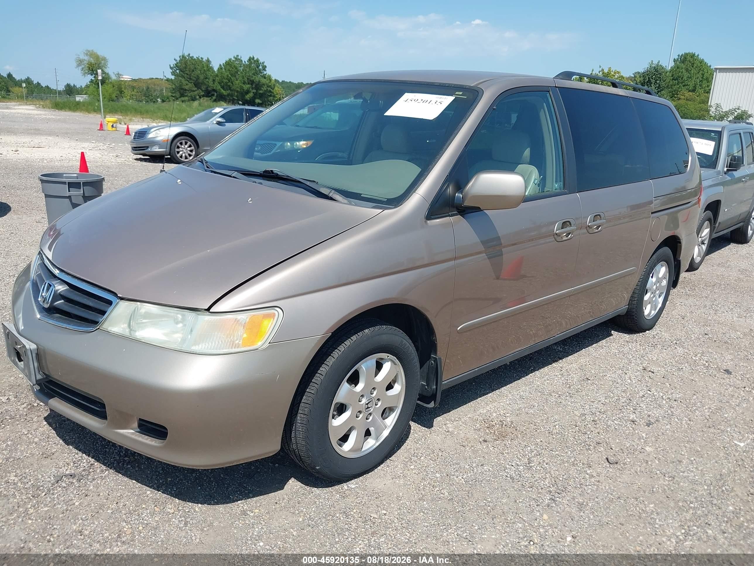 2003 Honda Odyssey Ex-l Бежевый vin: 5FNRL18943B107016