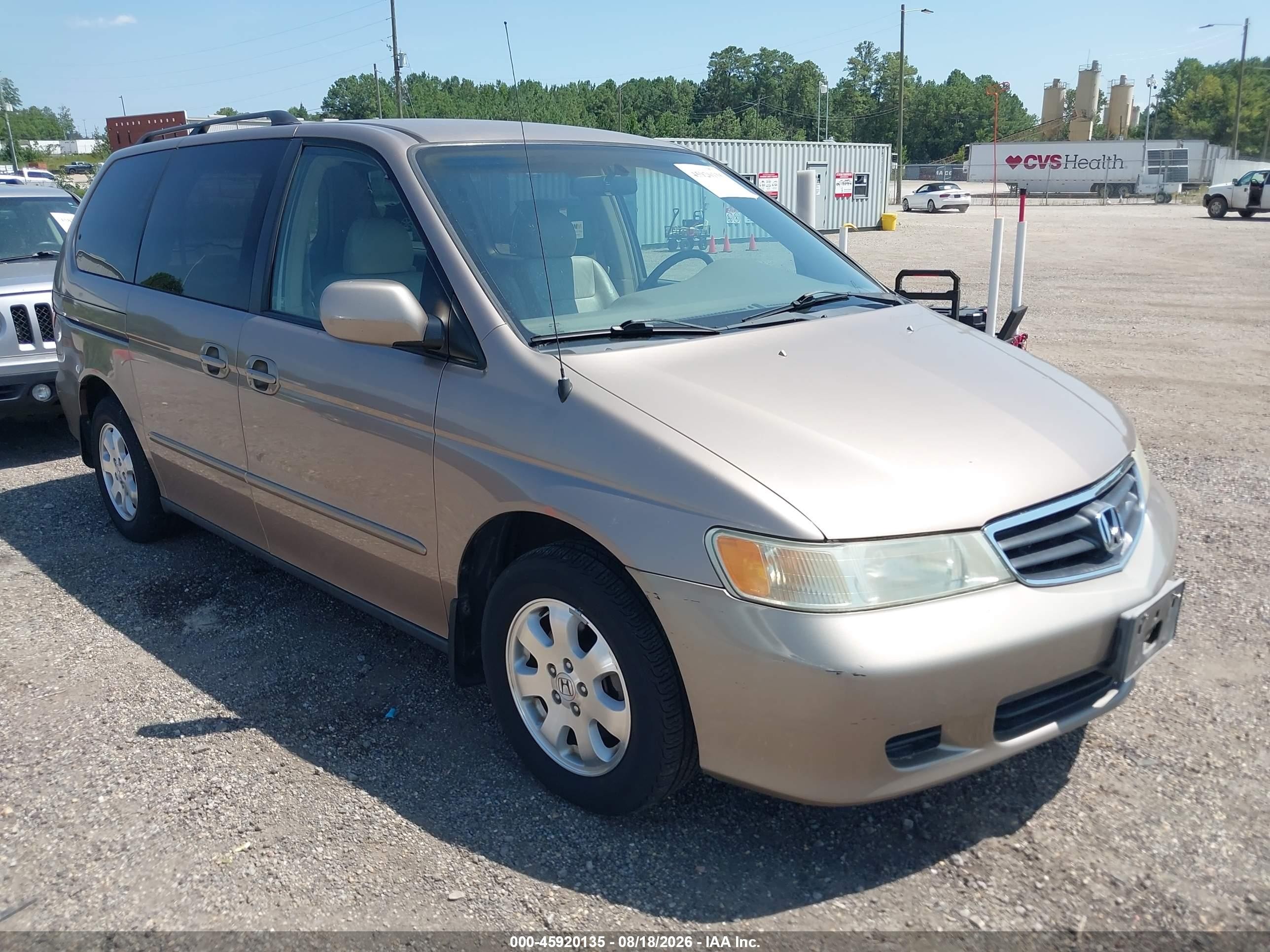 2003 Honda Odyssey Ex-l Beige vin: 5FNRL18943B107016
