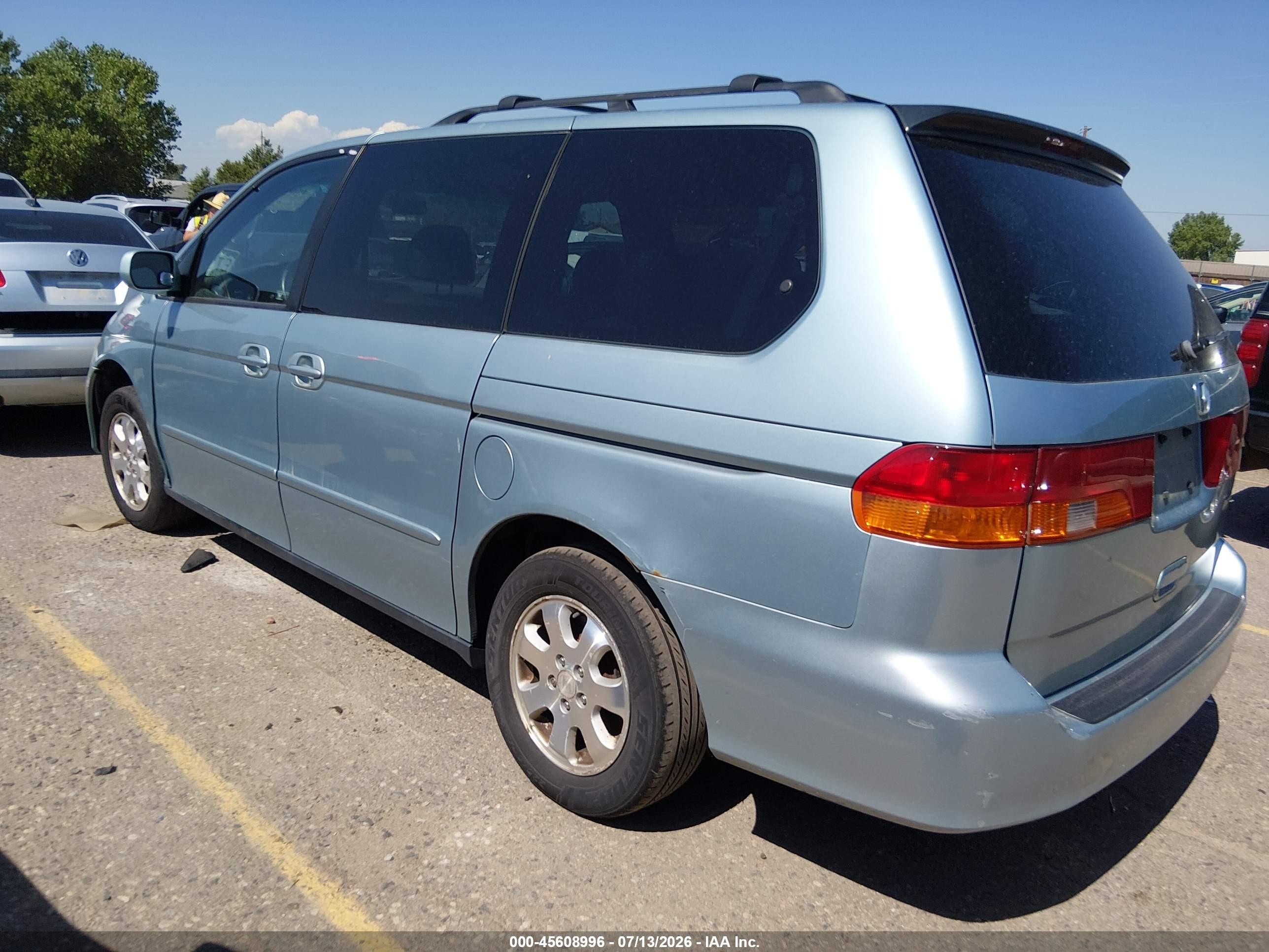 2004 Honda Odyssey Ex-l Blue vin: 5FNRL18944B030066