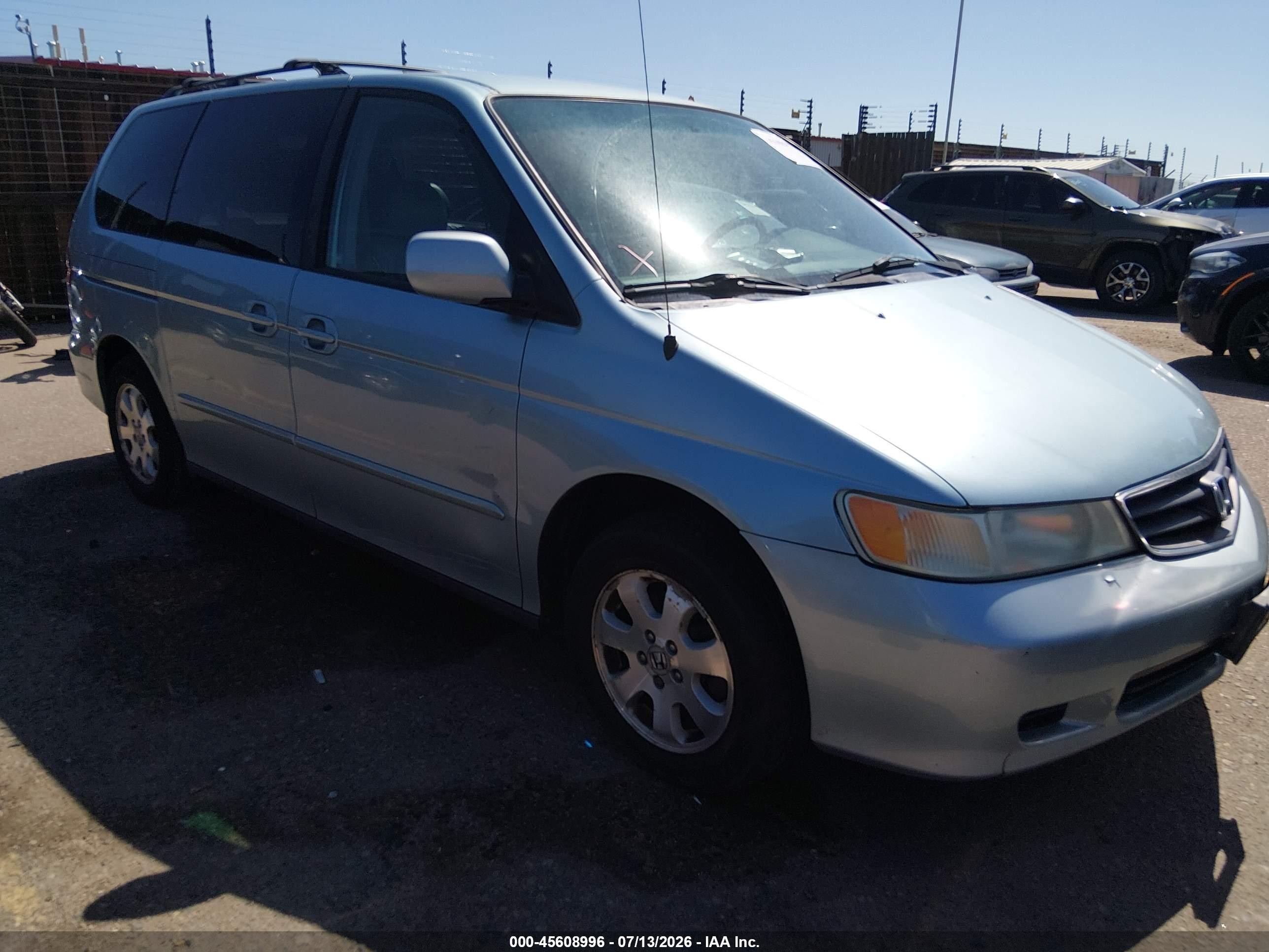 2004 Honda Odyssey Ex-l Blue vin: 5FNRL18944B030066