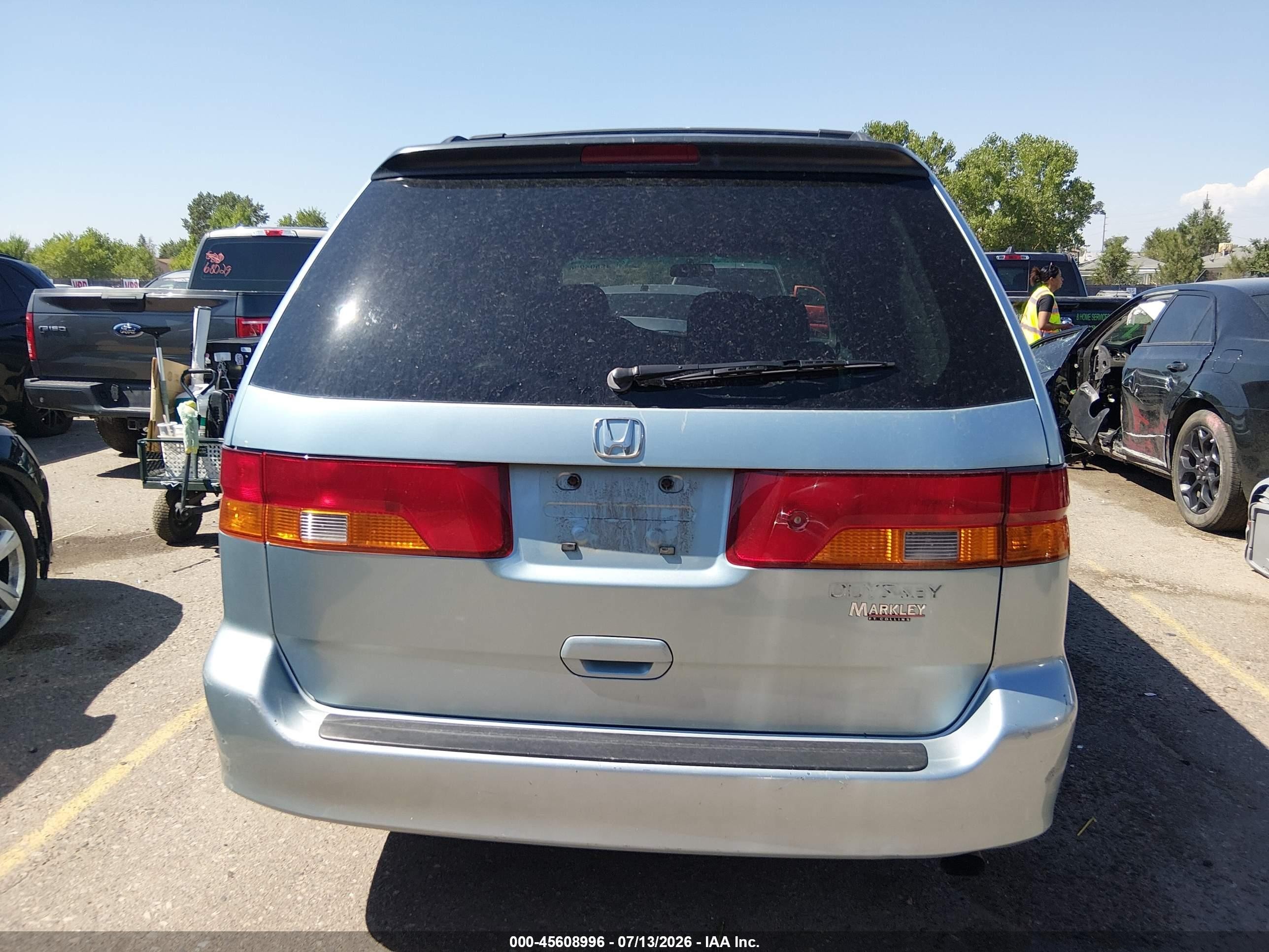 2004 Honda Odyssey Ex-l Blue vin: 5FNRL18944B030066