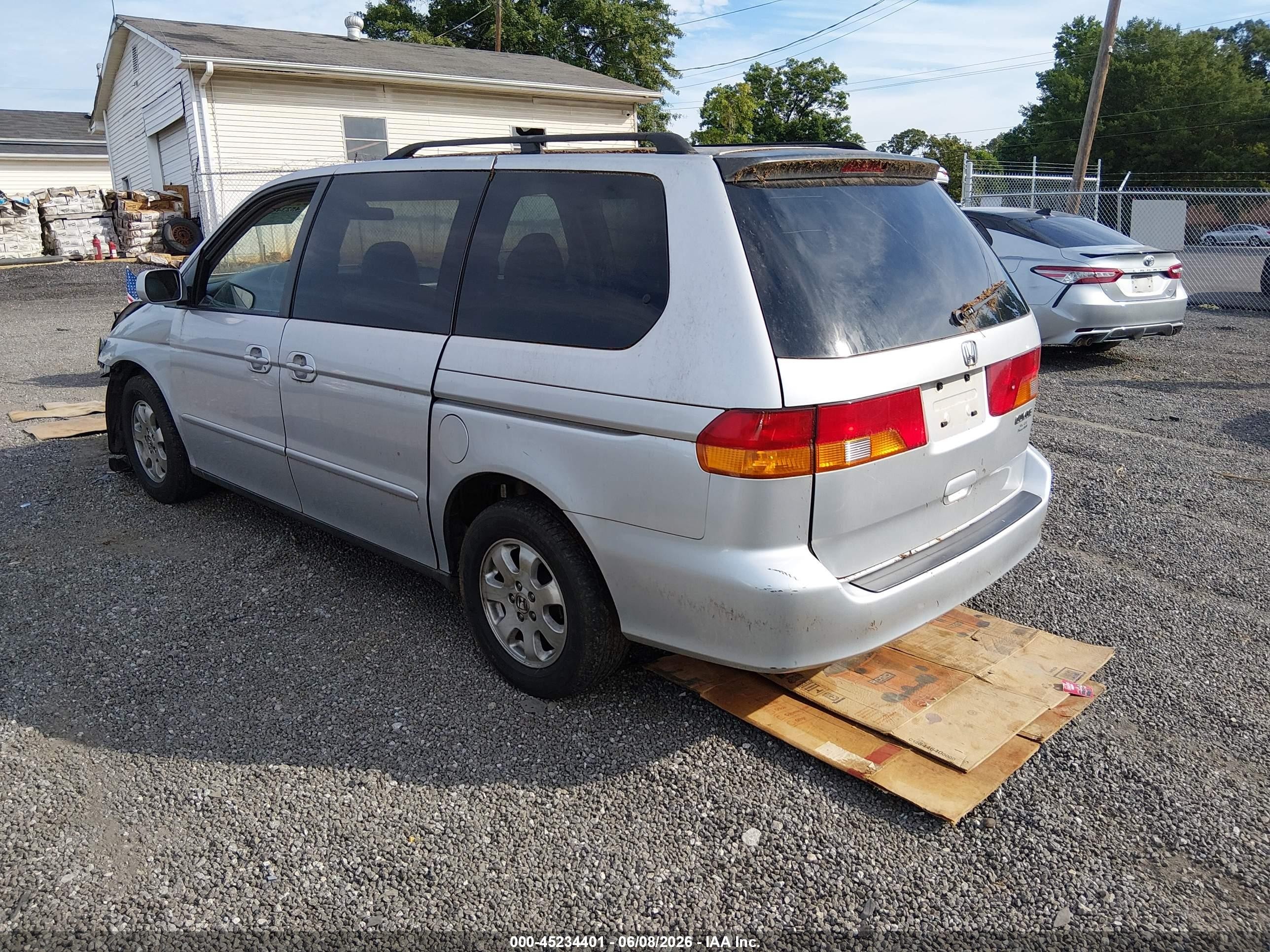 2002 Honda Odyssey Ex-l Silver vin: 5FNRL18952B055412