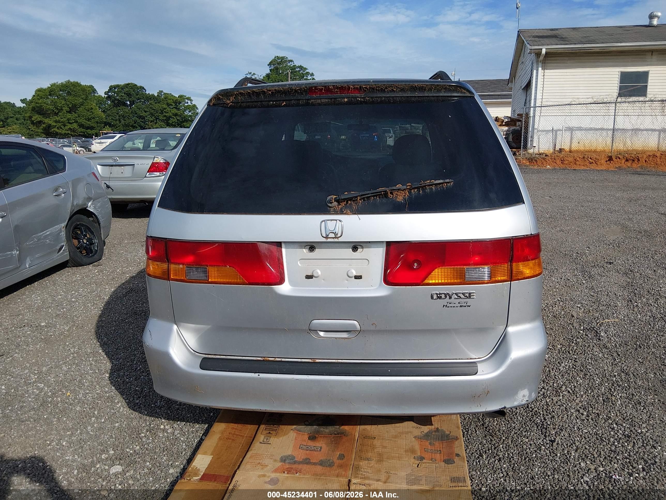 2002 Honda Odyssey Ex-l Silver vin: 5FNRL18952B055412