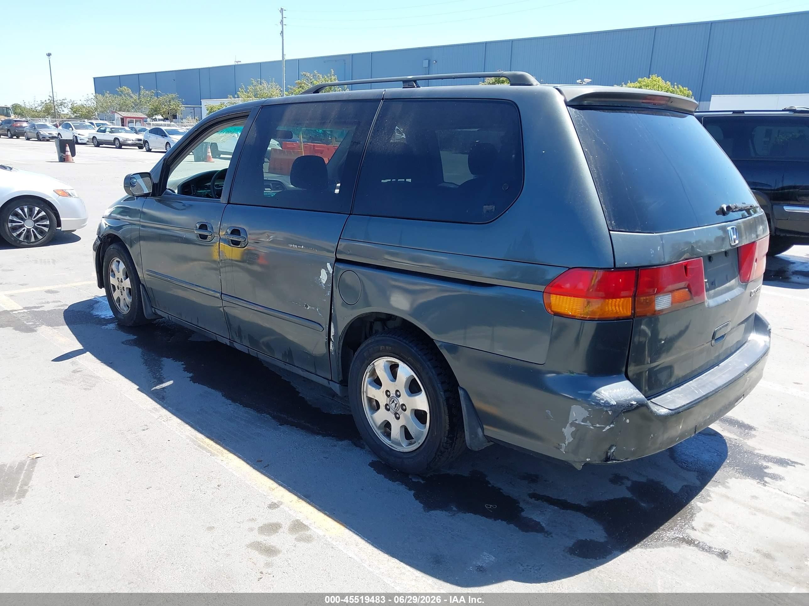 2003 Honda Odyssey Ex-l Gray vin: 5FNRL18963B115179