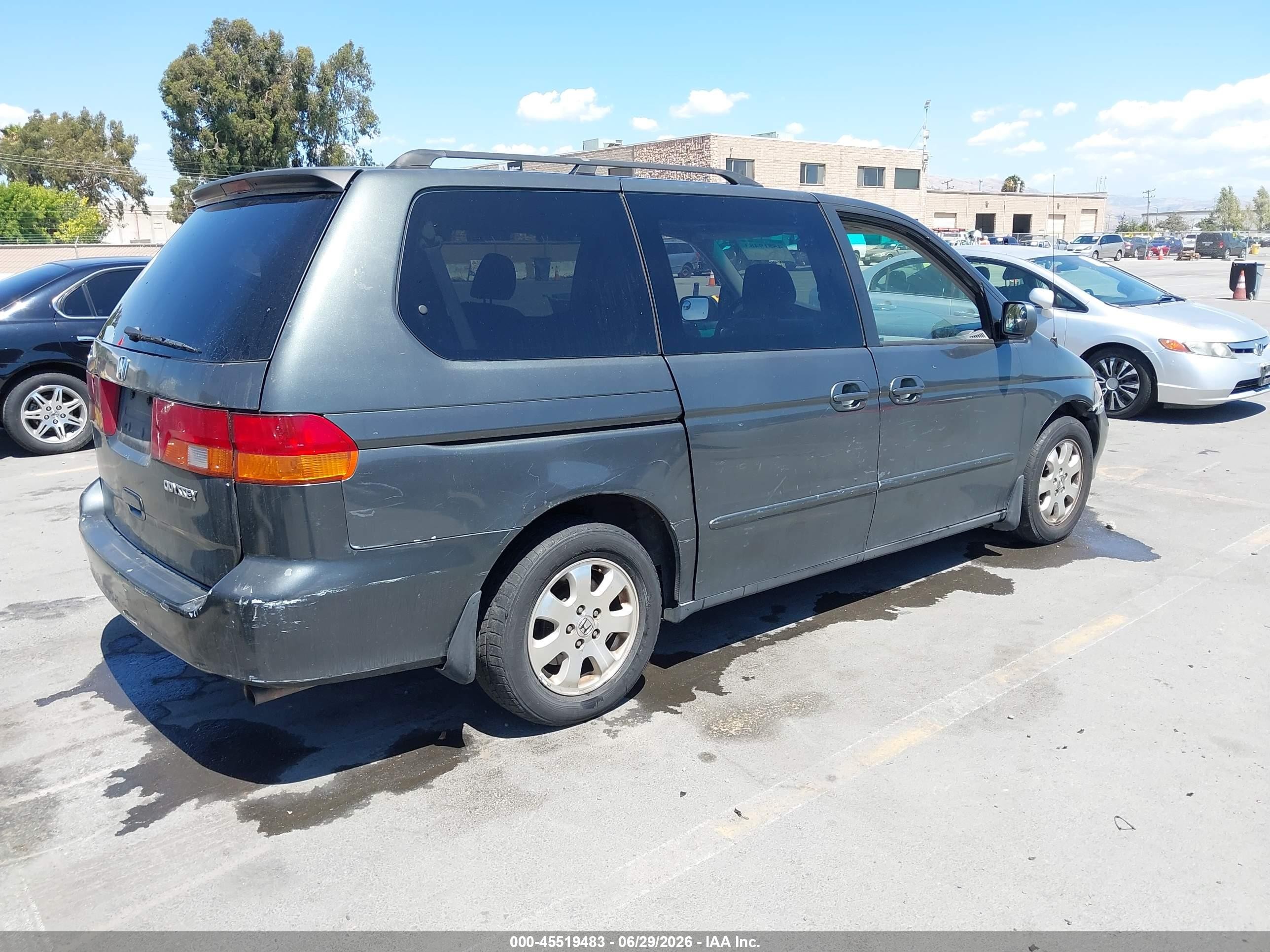 2003 Honda Odyssey Ex-l Gray vin: 5FNRL18963B115179