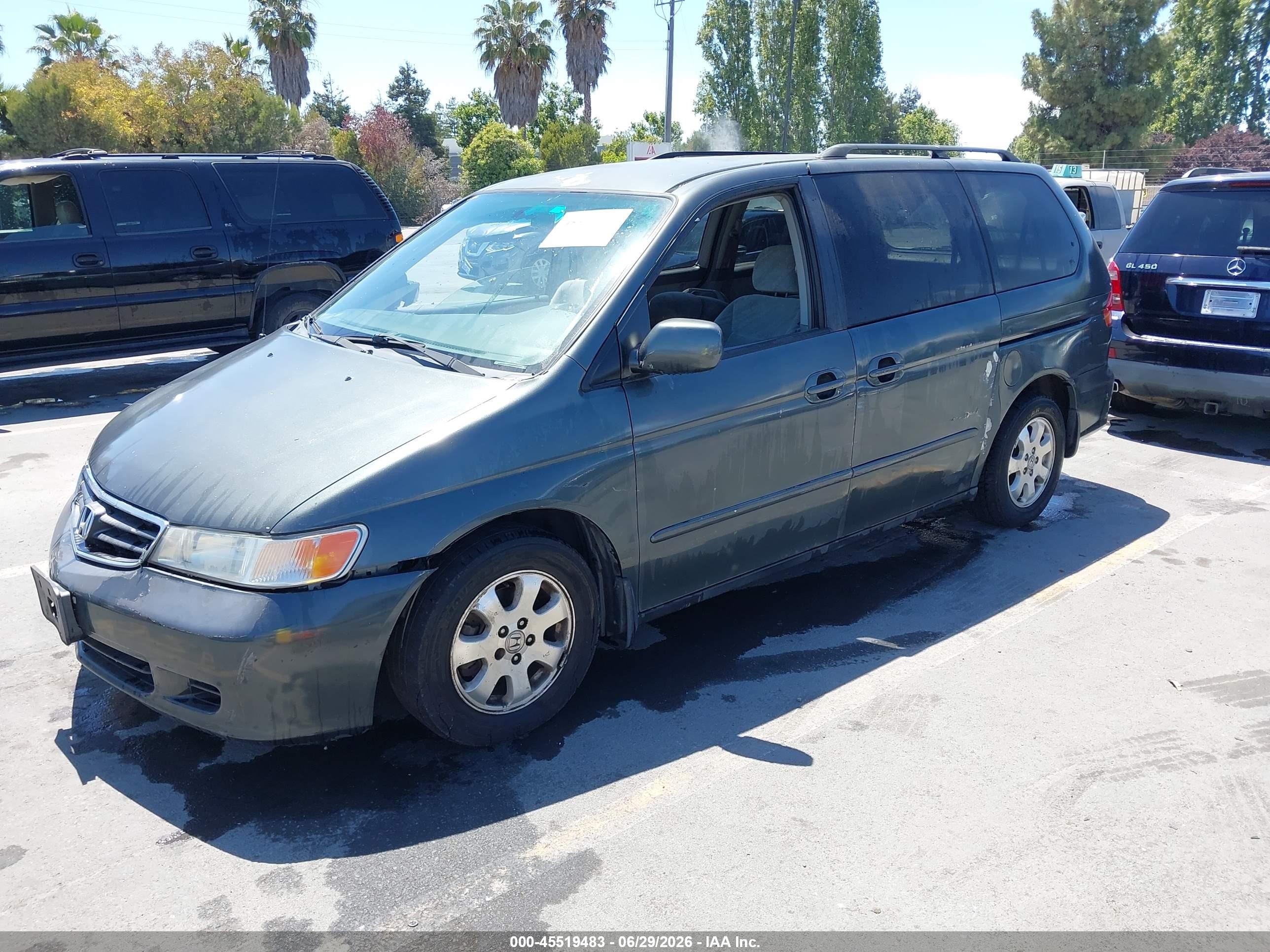 2003 Honda Odyssey Ex-l Gray vin: 5FNRL18963B115179