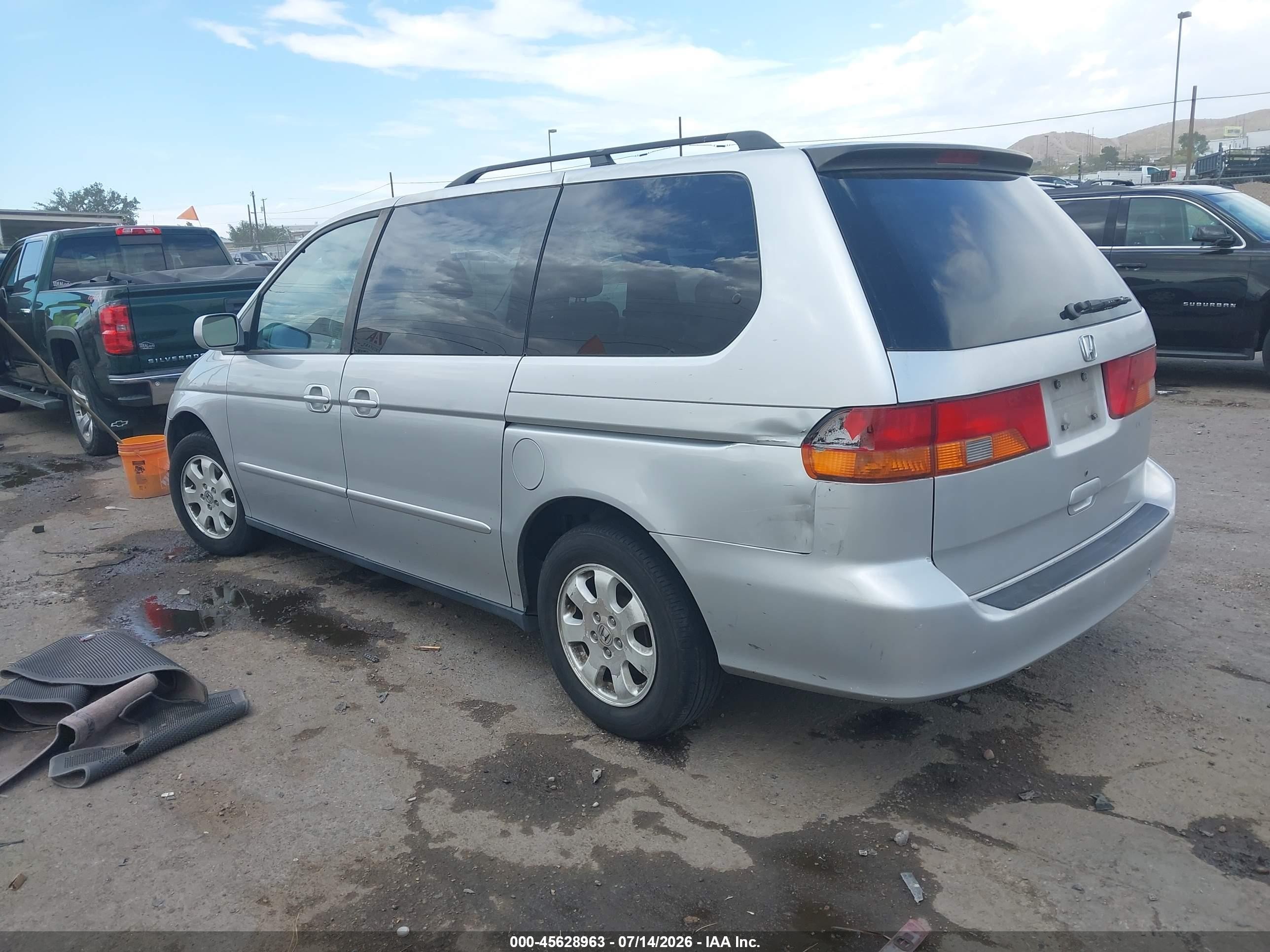 2003 Honda Odyssey Ex-l Silver vin: 5FNRL18963B157965