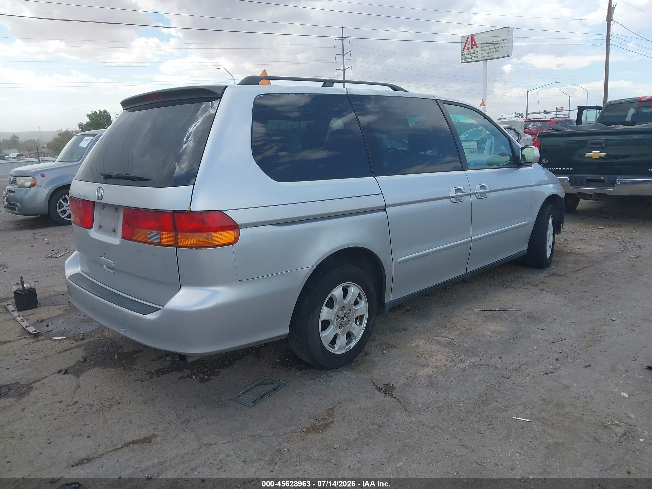 2003 Honda Odyssey Ex-l Silver vin: 5FNRL18963B157965