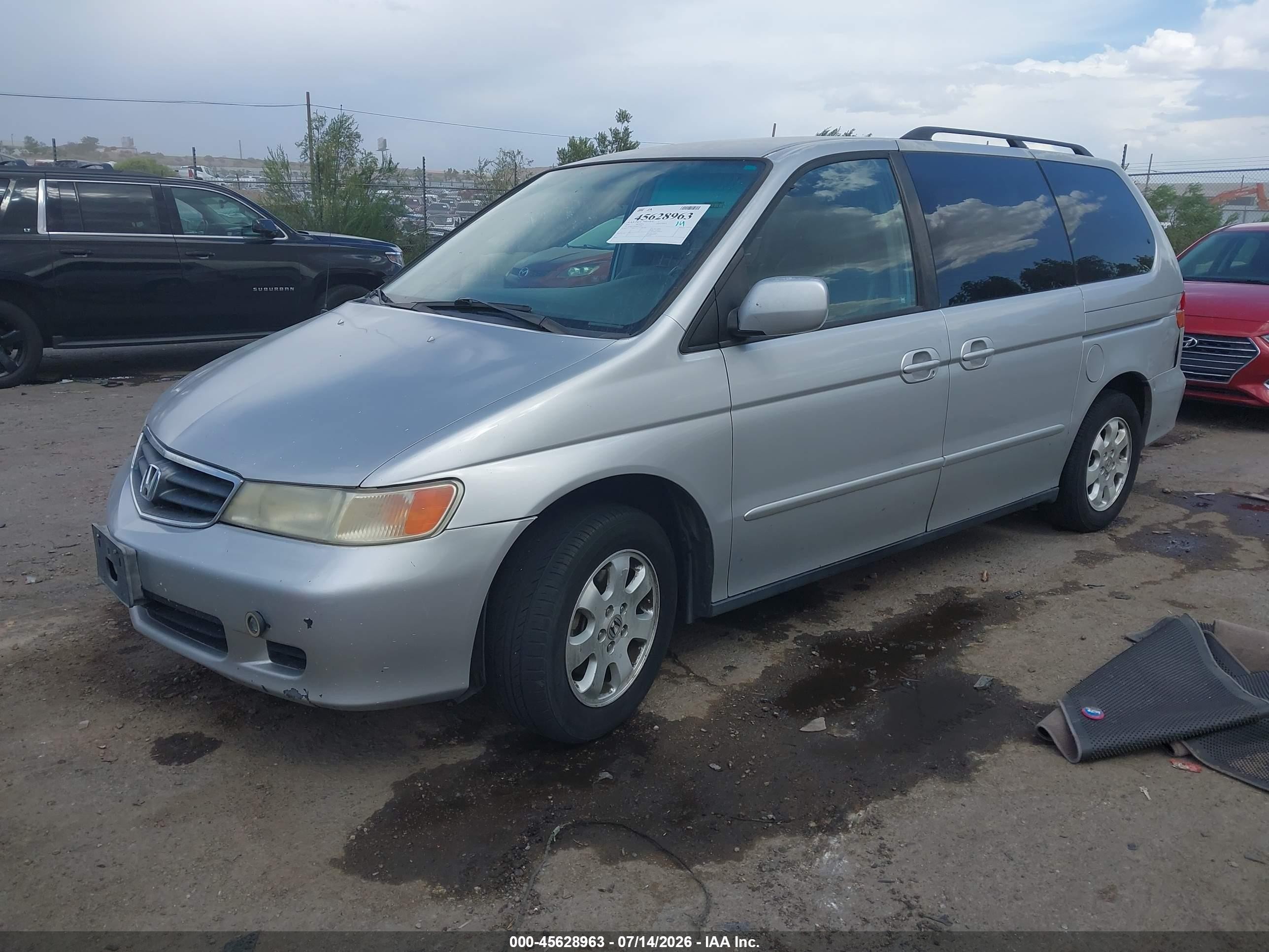 2003 Honda Odyssey Ex-l Silver vin: 5FNRL18963B157965