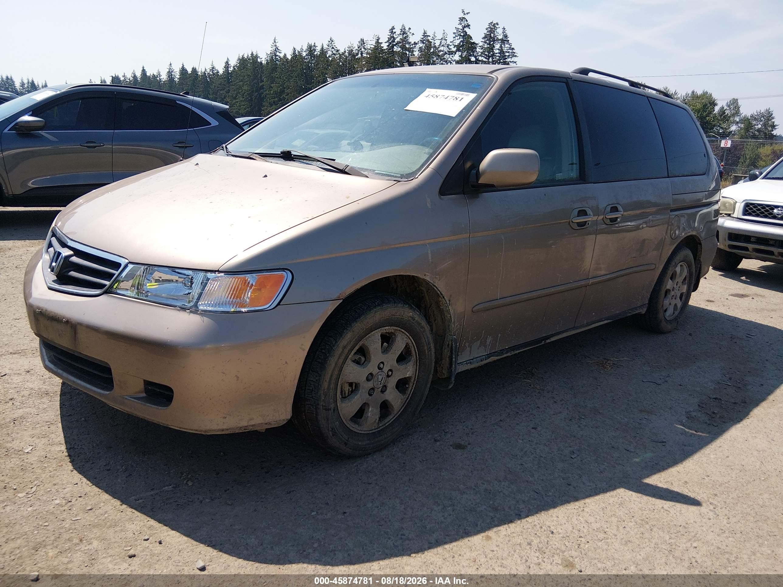2004 Honda Odyssey Ex-l Gold vin: 5FNRL18974B002794