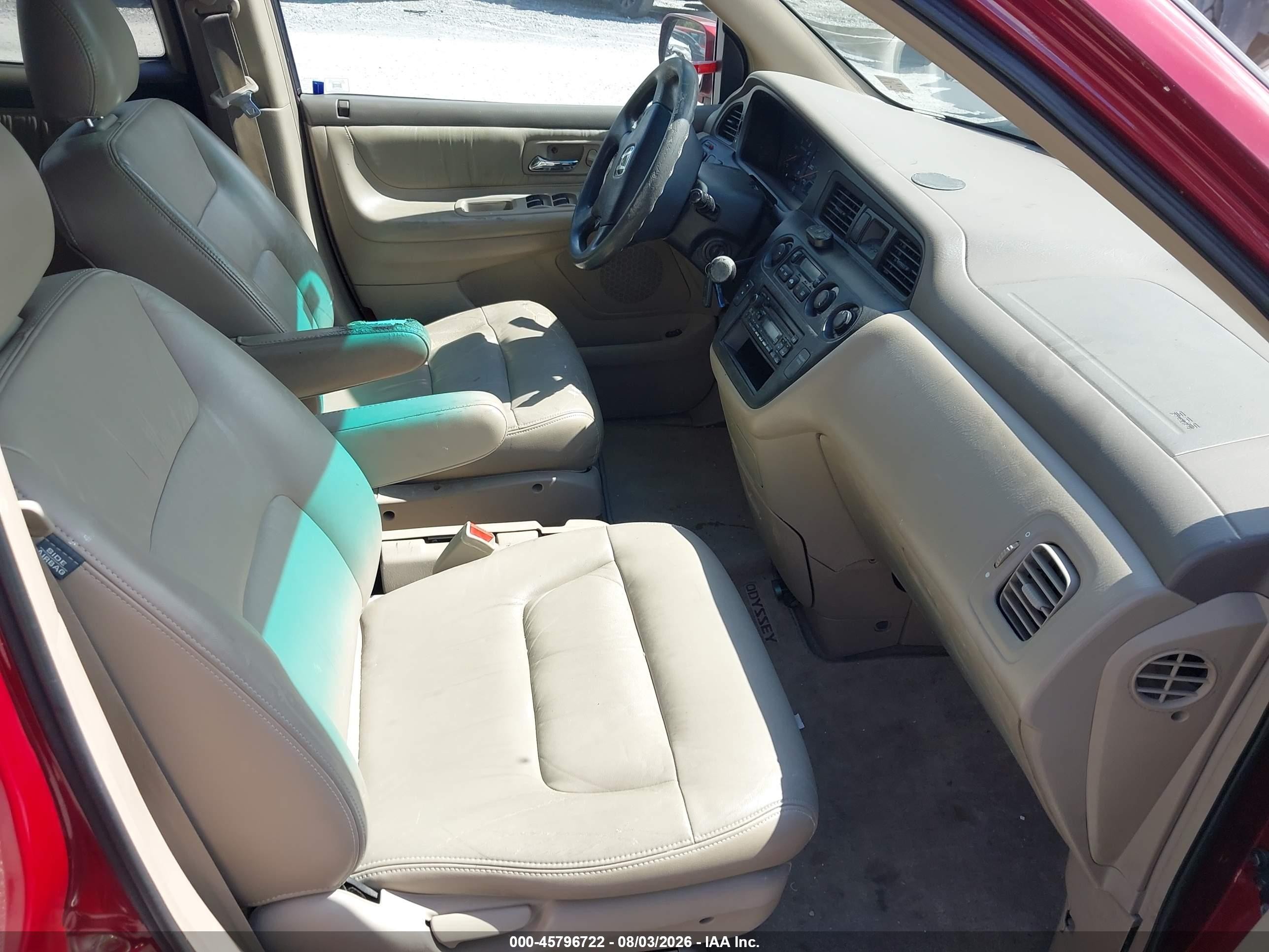 2004 Honda Odyssey Ex-l Red vin: 5FNRL18974B021703