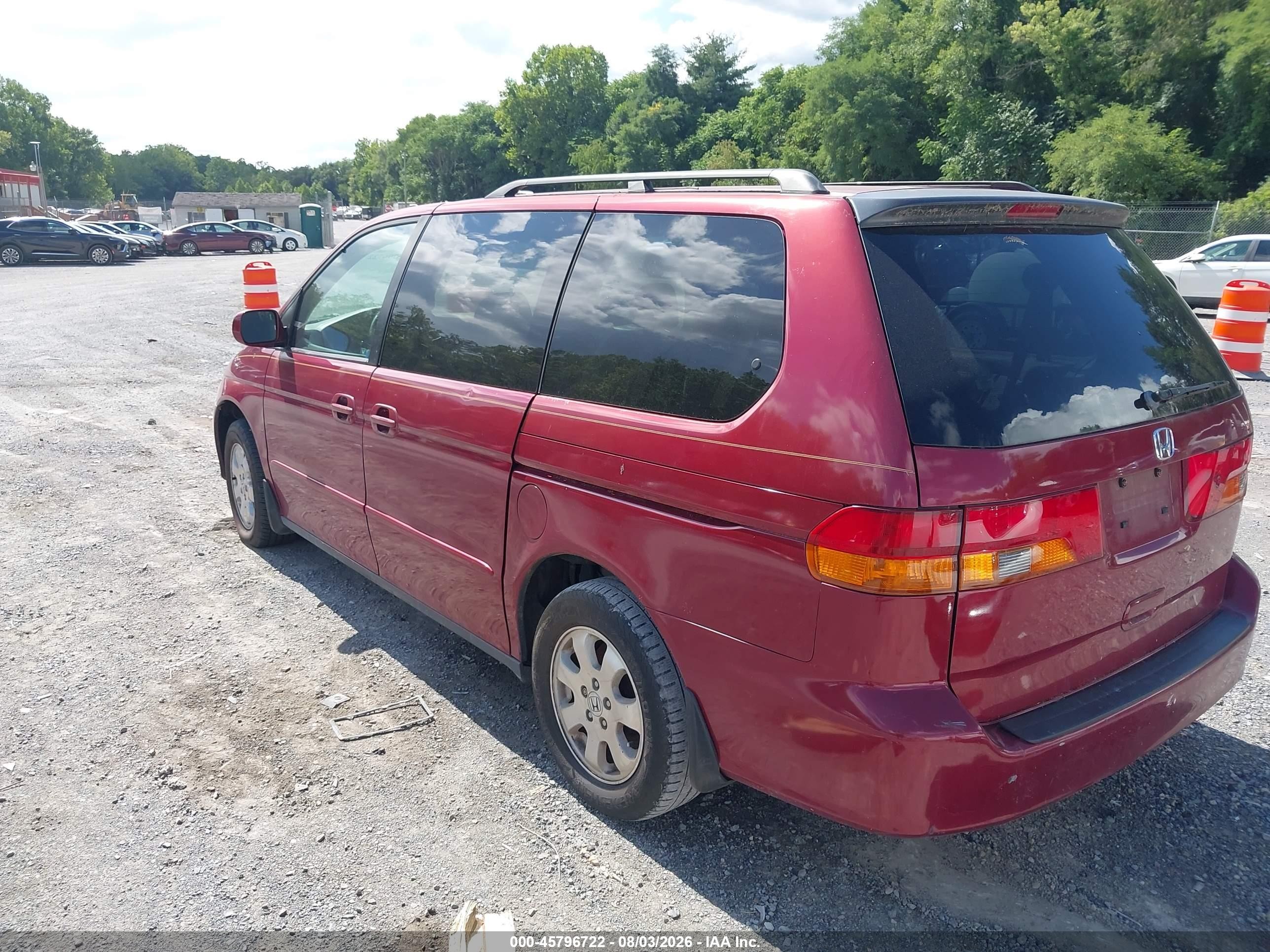 2004 Honda Odyssey Ex-l Red vin: 5FNRL18974B021703