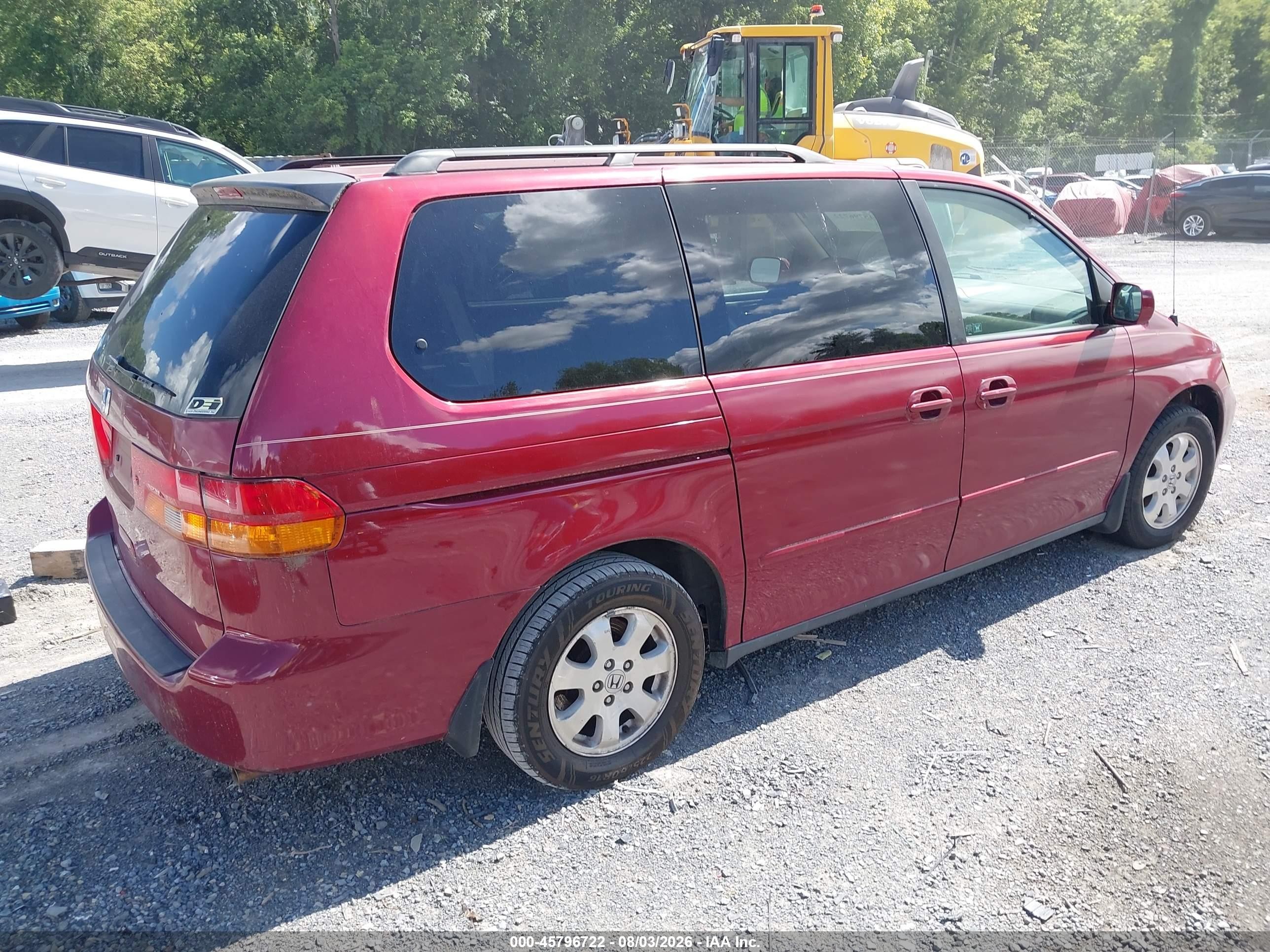 2004 Honda Odyssey Ex-l Red vin: 5FNRL18974B021703