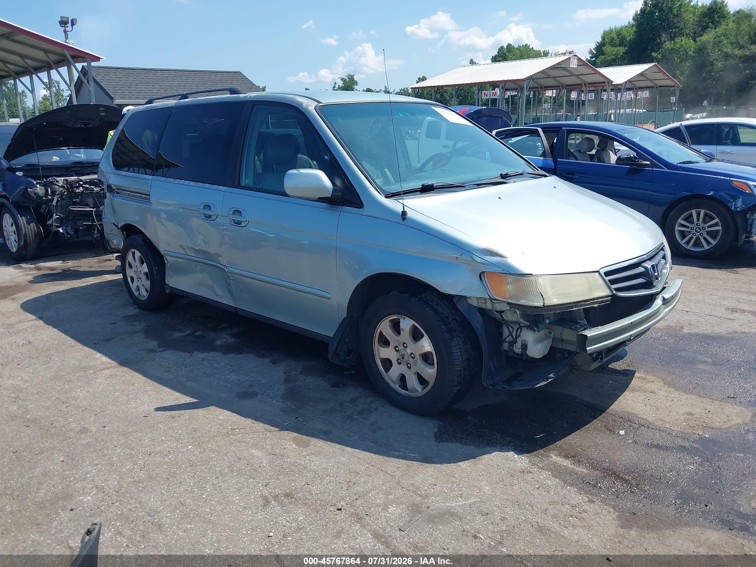2003 Honda Odyssey Ex-l Light Blue vin: 5FNRL18983B098806